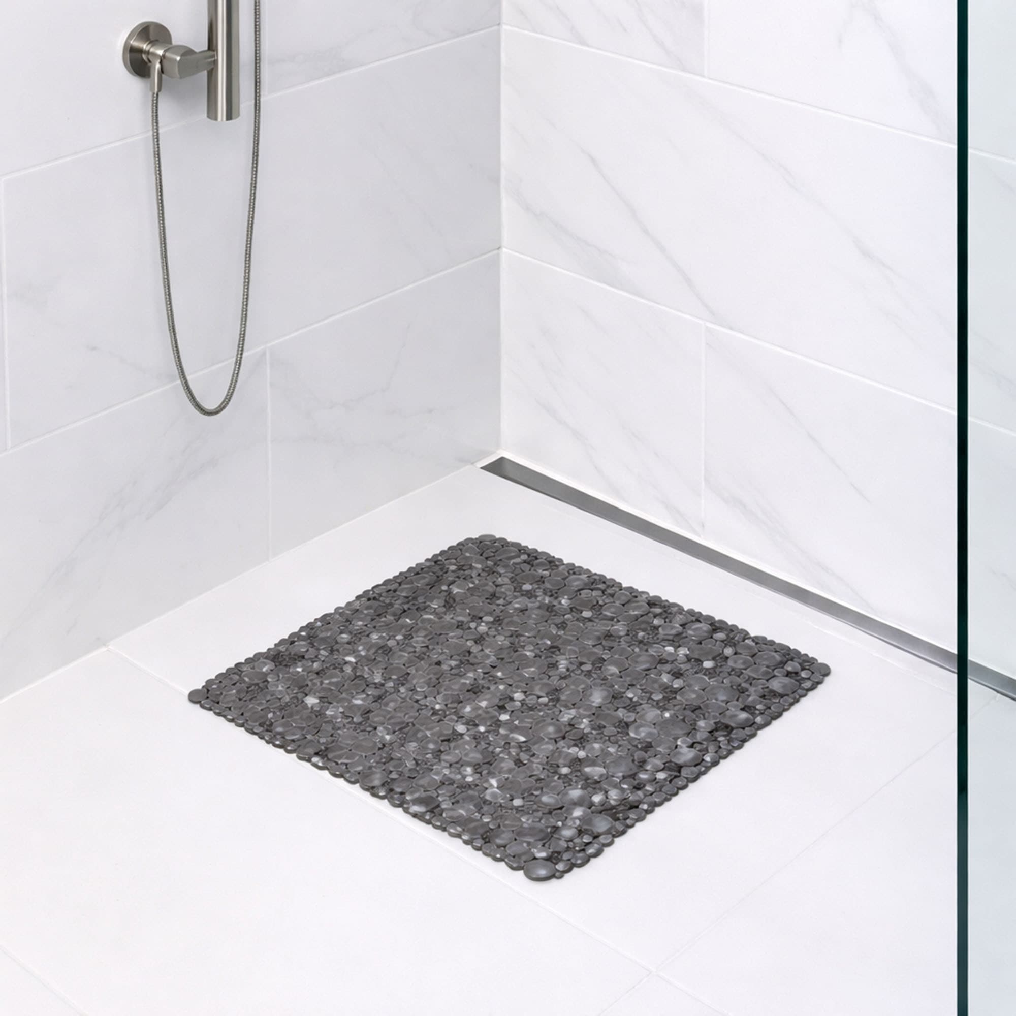 evideco-bubbles-tapis-de-douche-antid-rapant-gris-50x50 image 1