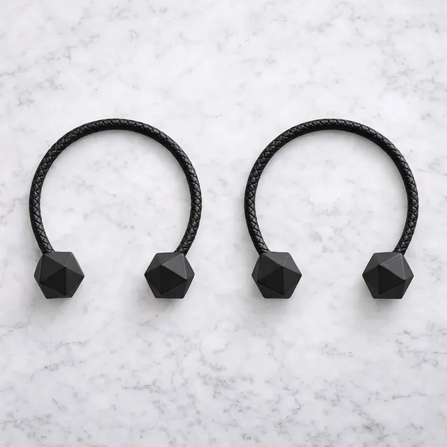 evideco-home-accessories-embrasse-rideau-noir-intense-lot-2-flexible image 1