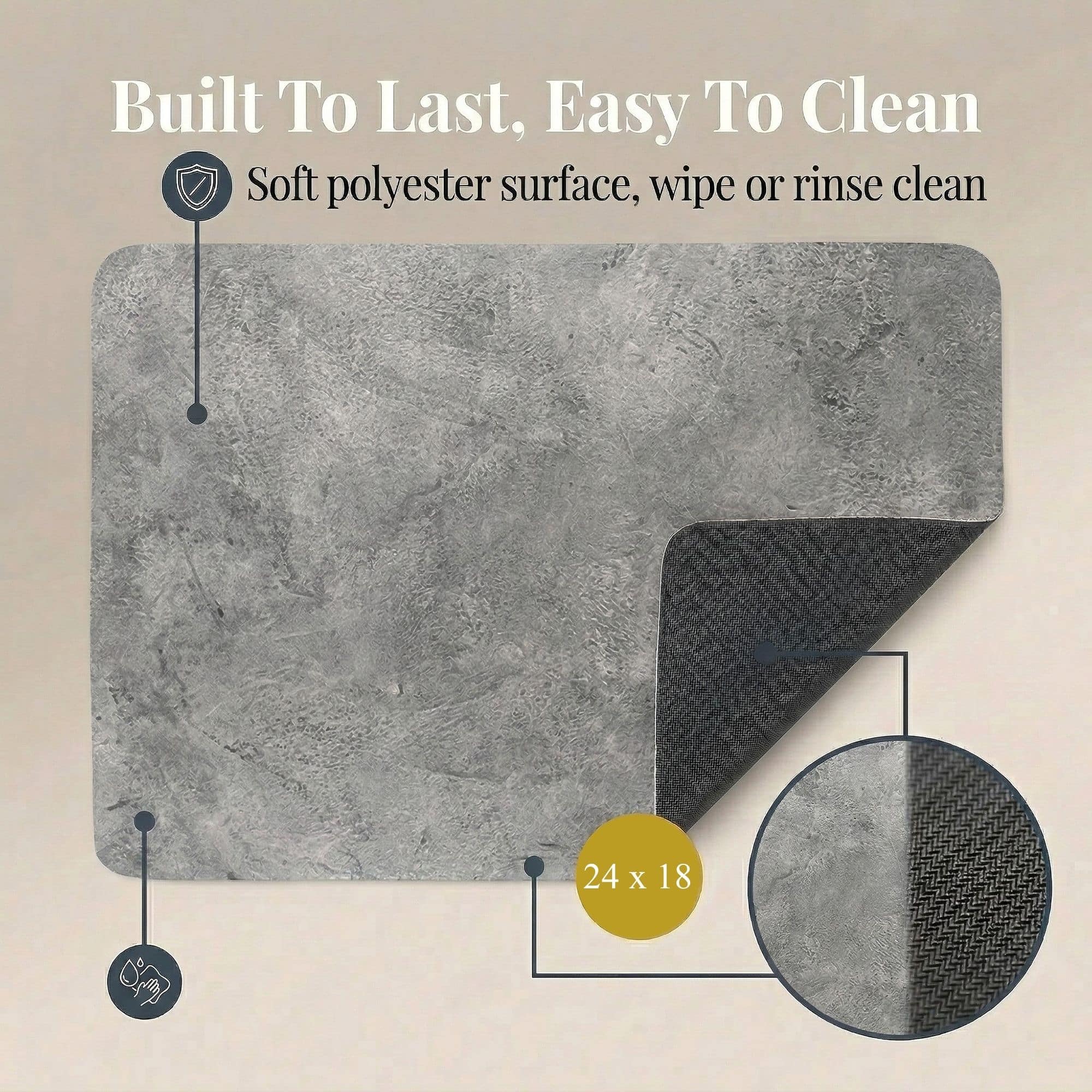 evideco-urban-concrete-tapis-de-bain-gris-60x45-absorbant-antidouche image 5