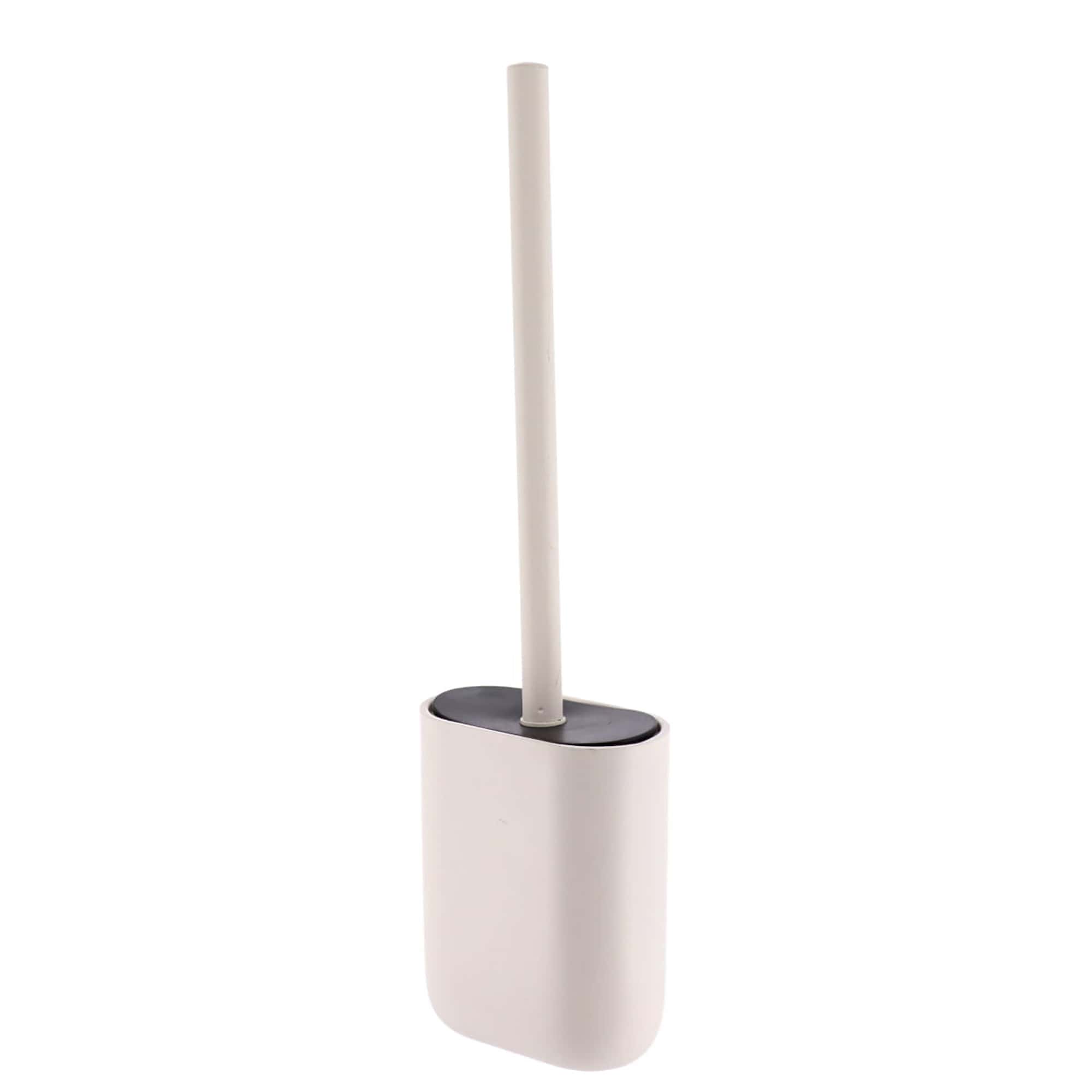 evideco-brosse-wc-beige-ovale-silicone-inox-avec-support image 8