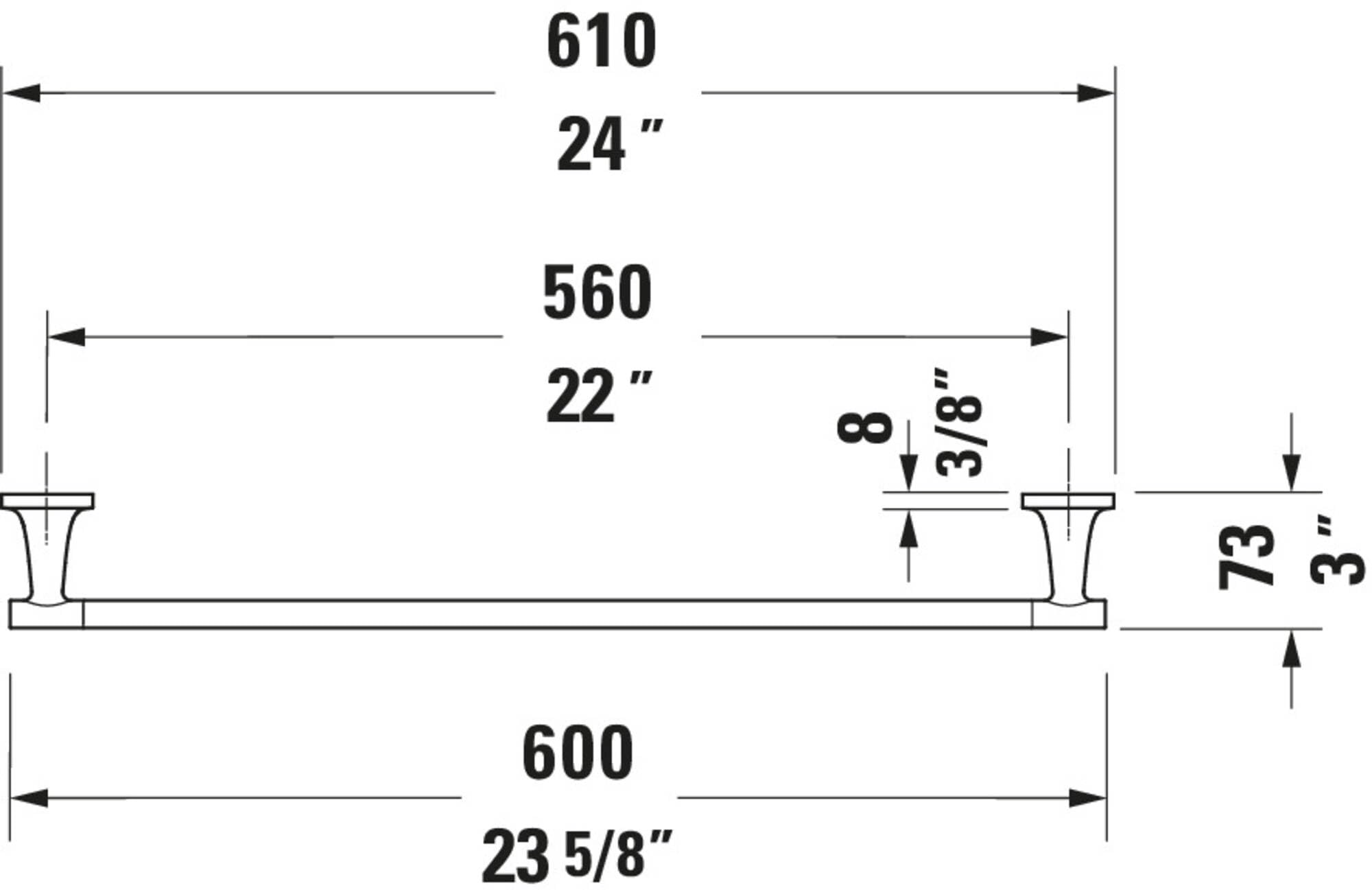 duravit-starck-t-porte-serviettes-mural-610-mm-noir-mat image 7