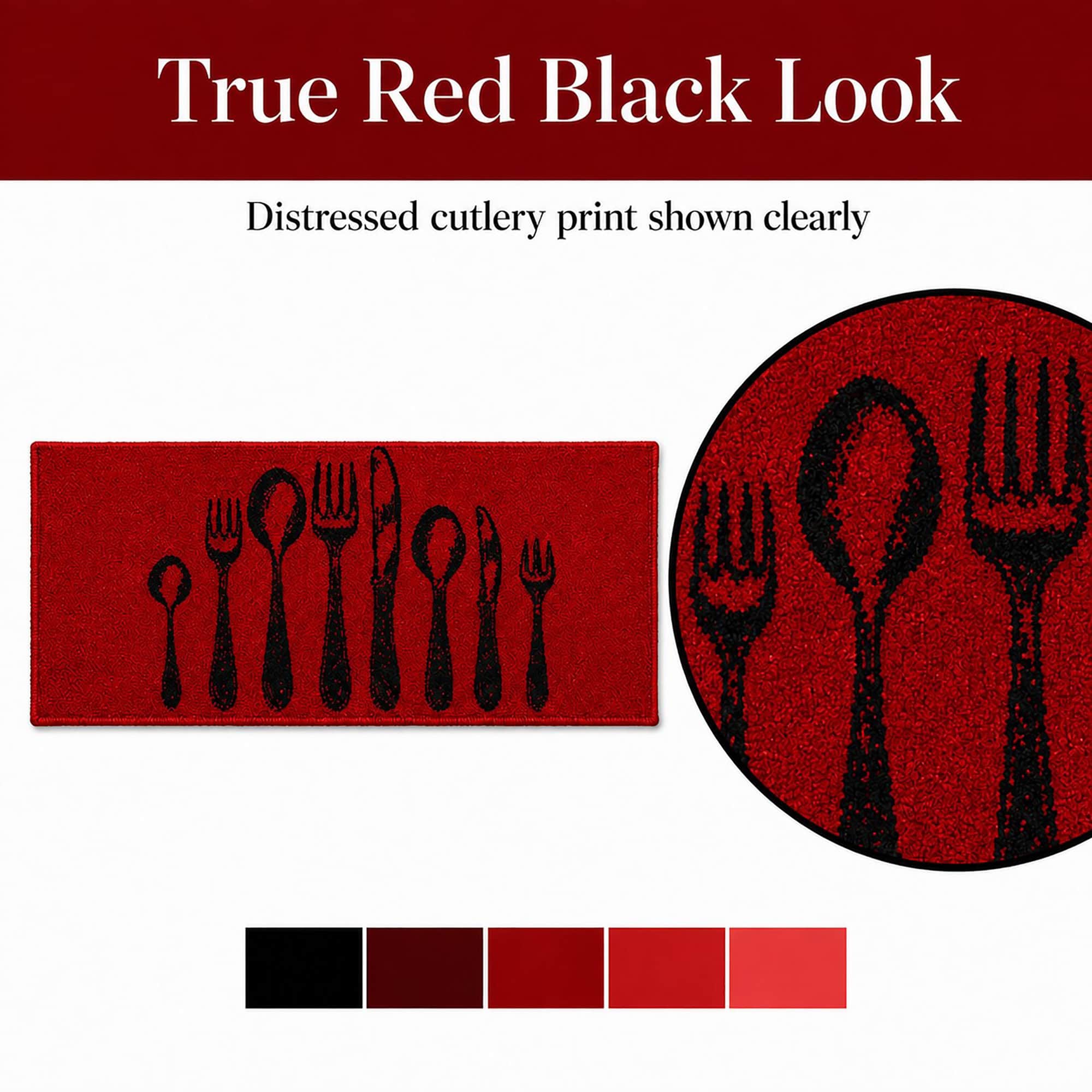 evideco-home-accessories-tapis-cuisine-couverts-rouge-122x51-cm-lavable image 2