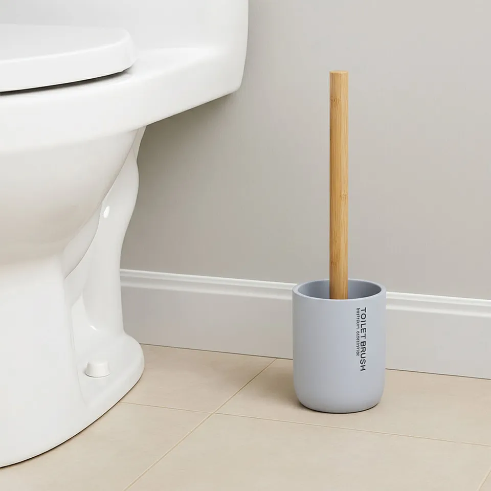 evideco-brosse-wc-bleu-clair-bambou-avec-support-polyresine image 1