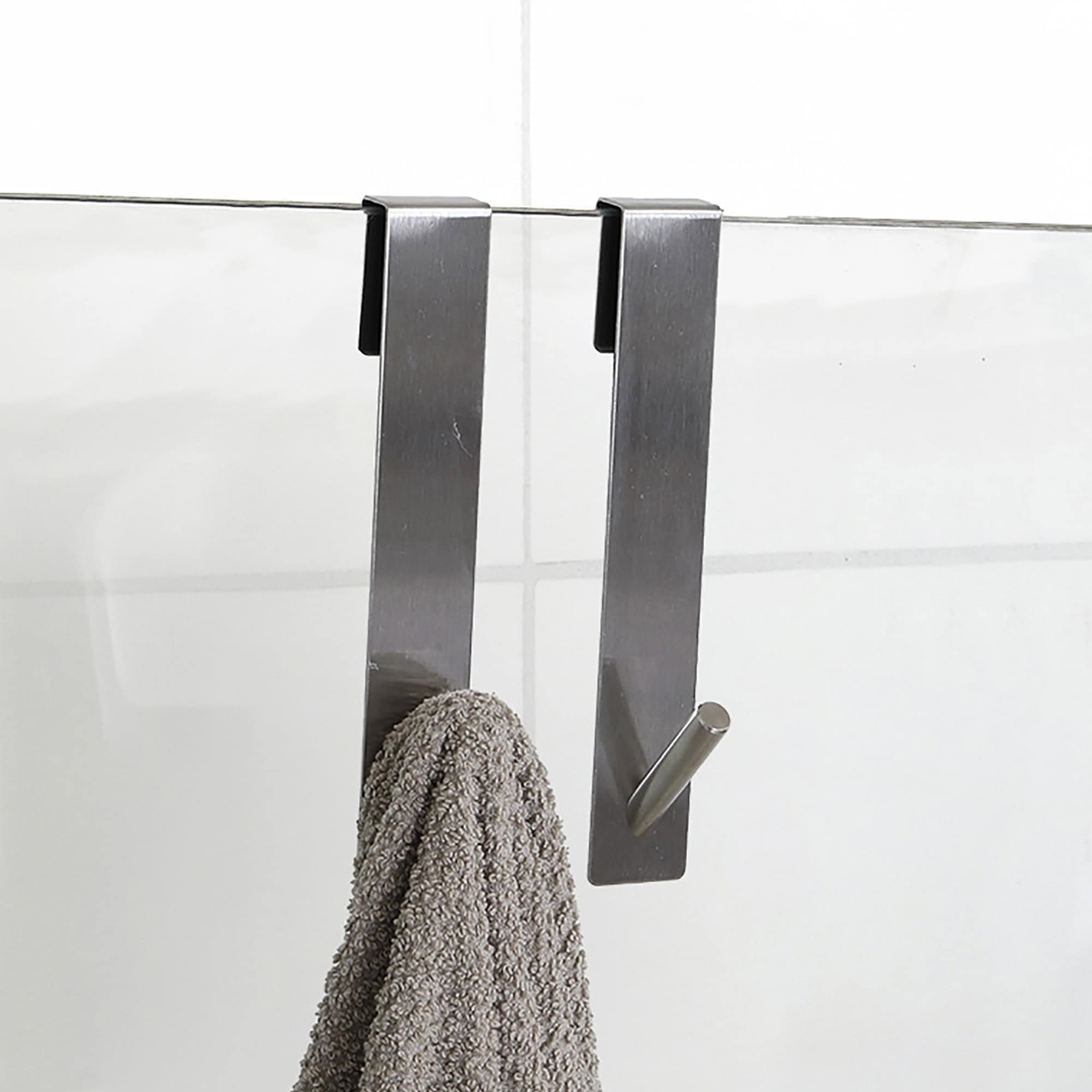 evideco-crochets-douche-chrome-x2-porte-verre-sans-per-age image 1