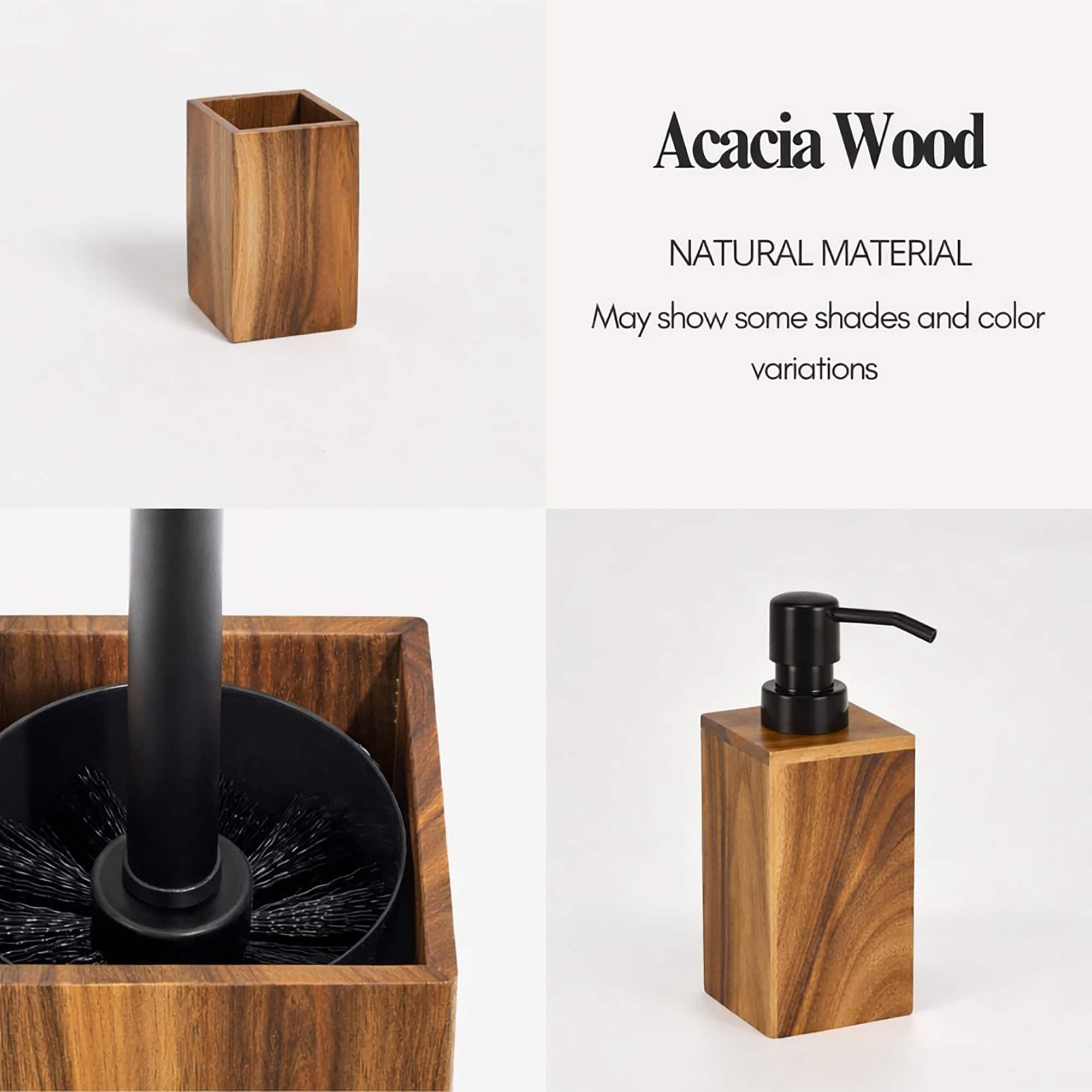 evideco-set-accessoires-salle-de-bain-acacia-6-pi-ces image 8