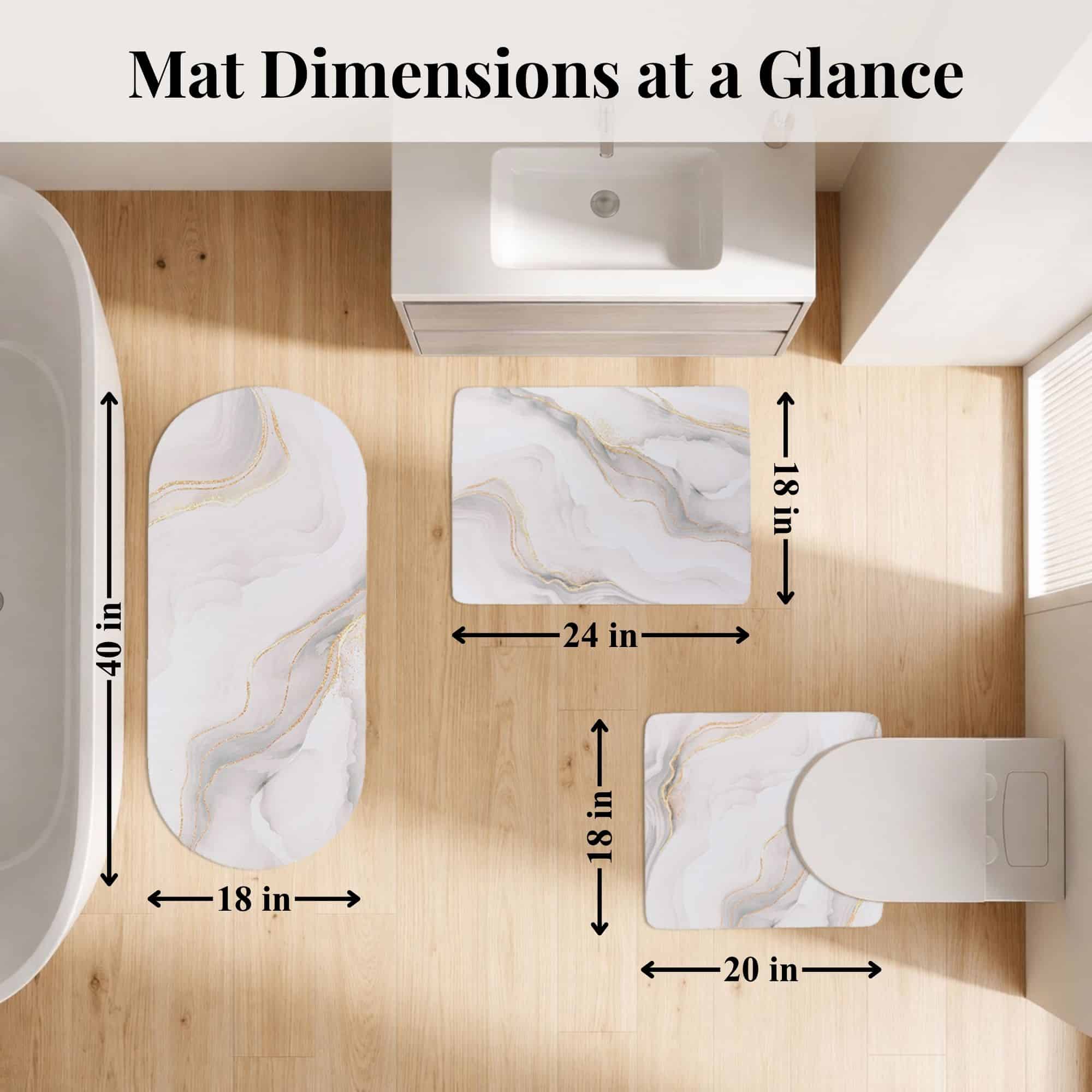 evideco-marbre-vein-tapis-de-bain-lot-3-pi-ces-beige-dor-lavable image 7