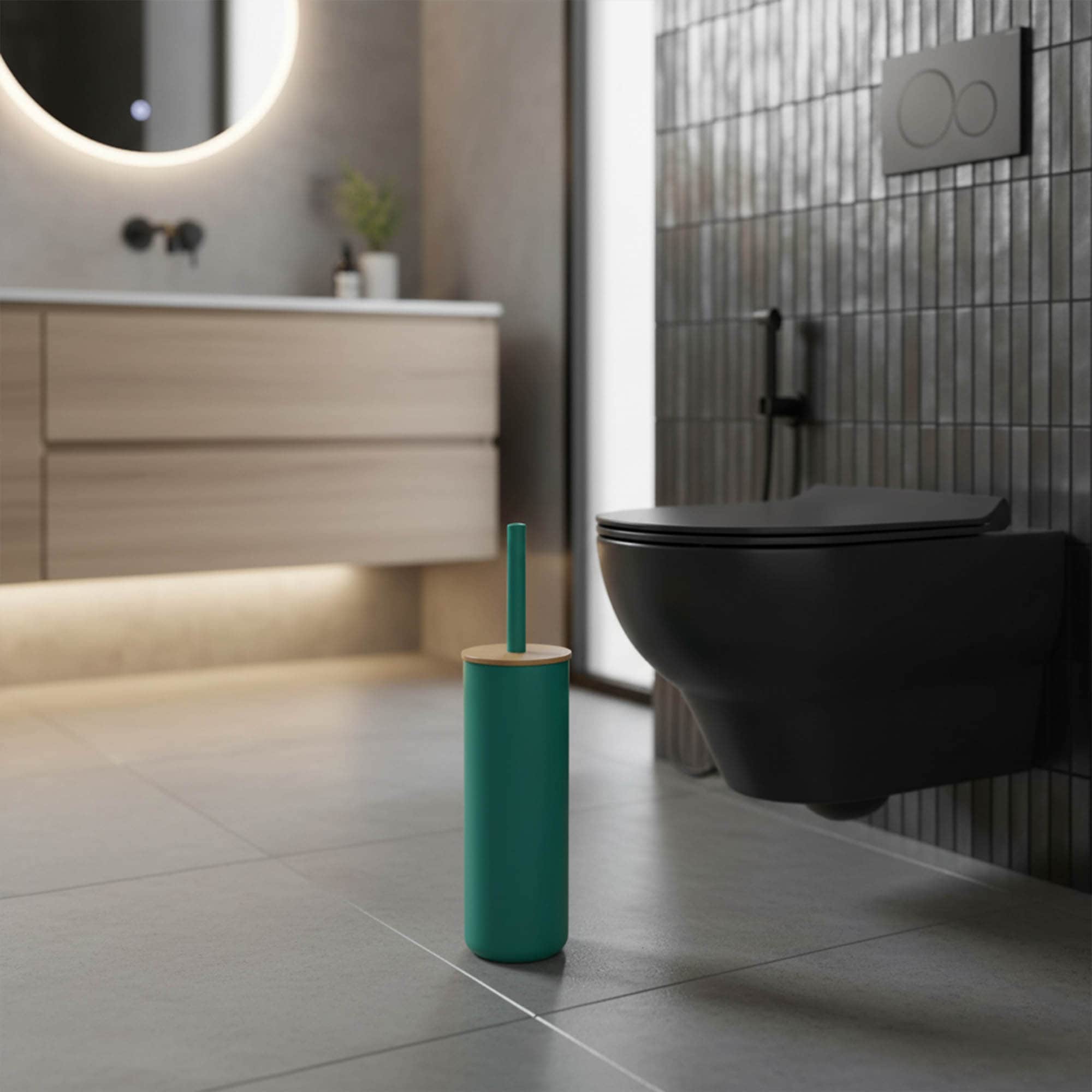 evideco-padang-brosse-wc-verte-support-bambou image 2