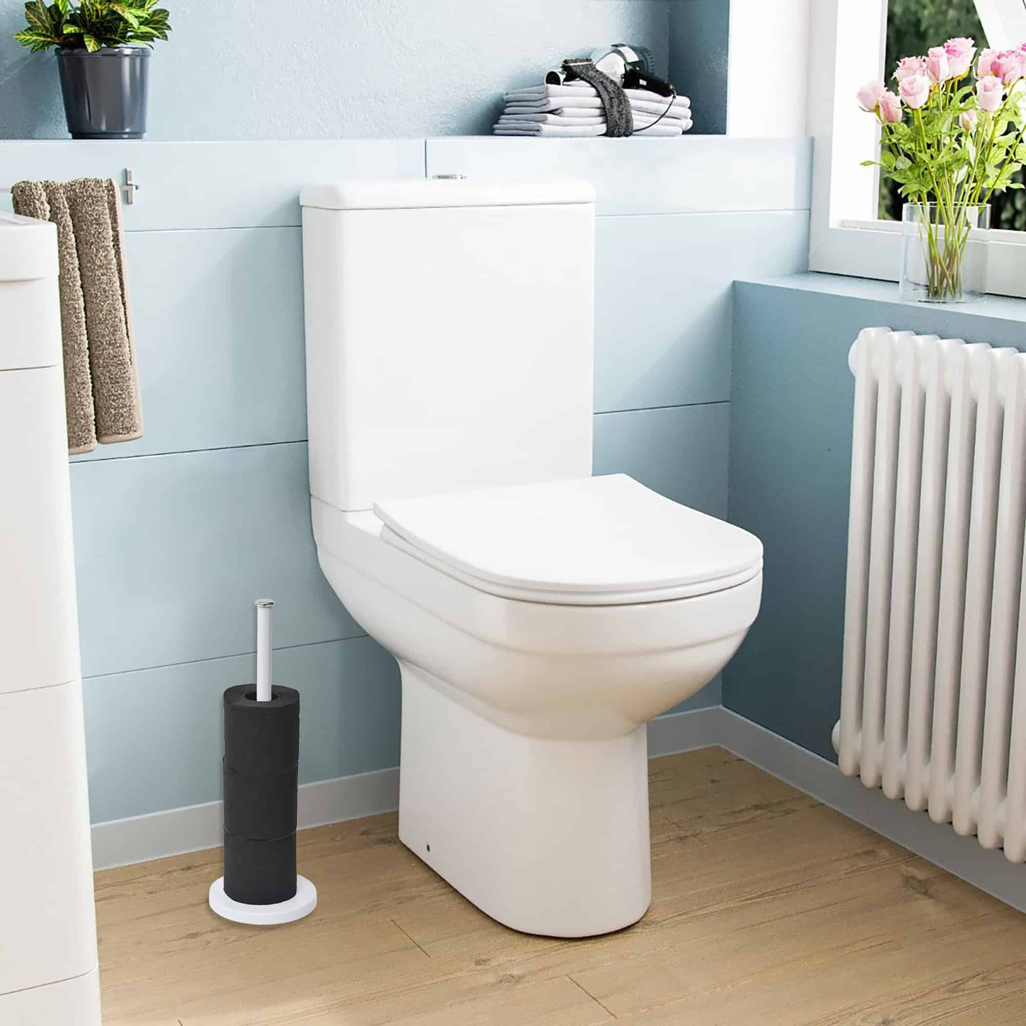 evideco-porte-papier-toilette-sur-pied-blanc-m-tal-4-rouleaux image 3