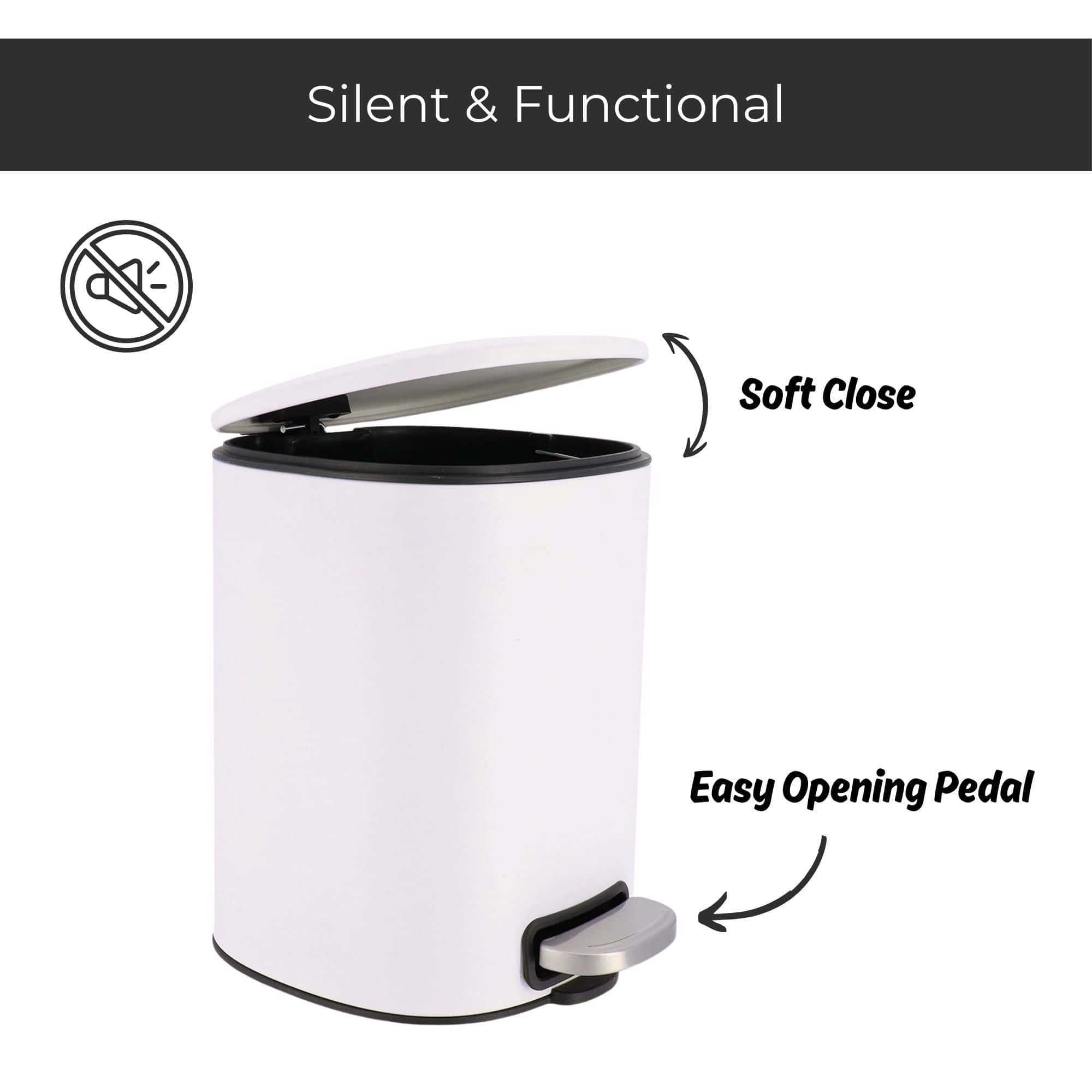 evideco-poubelle-carr-e-blanche-m-tal-5l-p-dale-fermeture-douce image 4