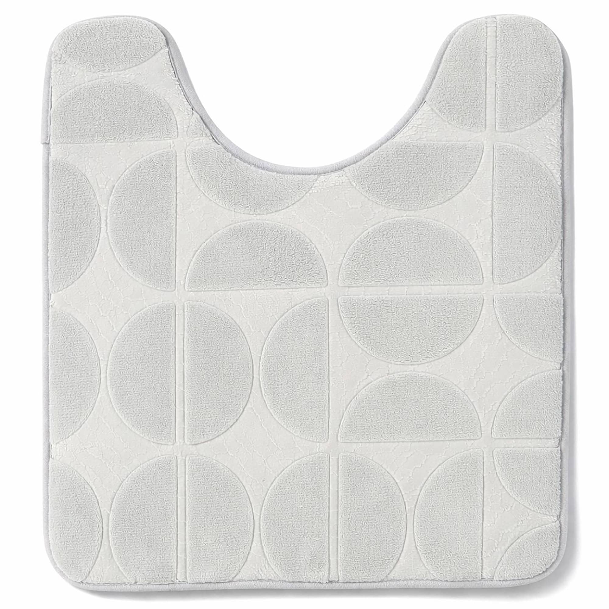 evideco-demi-lune-tapis-toilette-gris-clair-50x45-en-u image 8