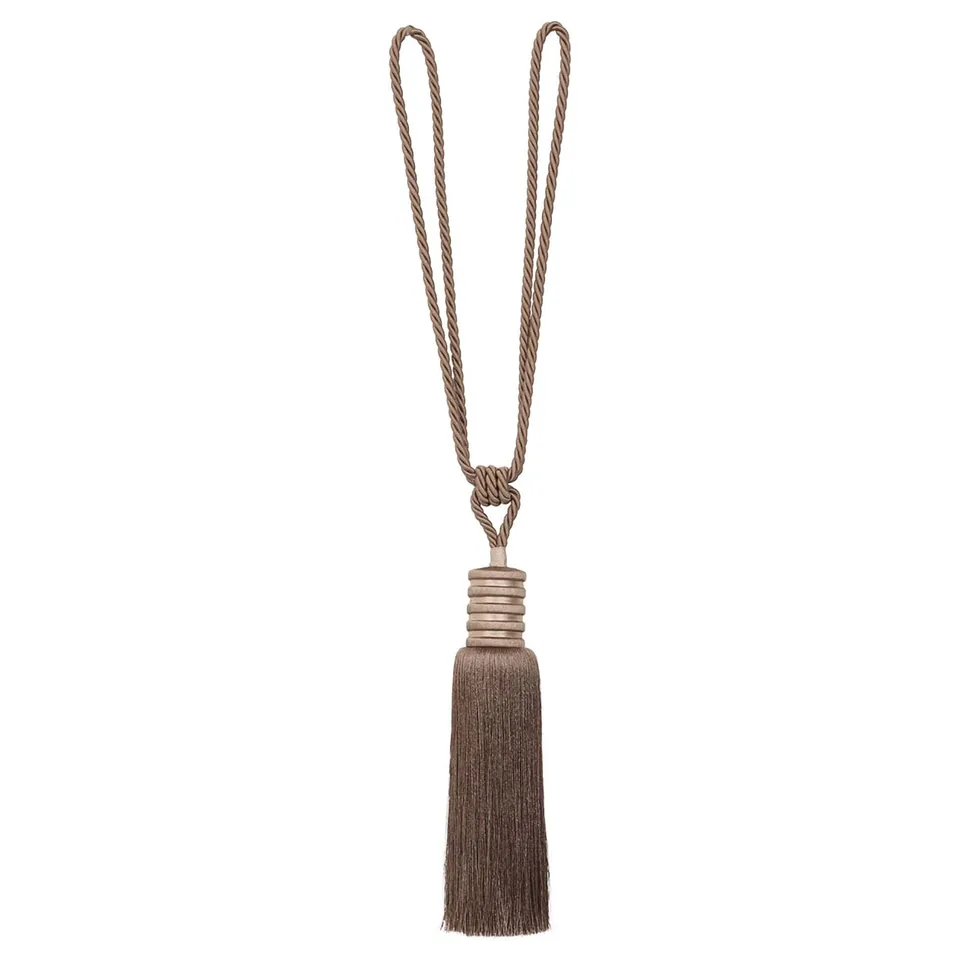 evideco-embrasse-rideau-marron-moka-pompon-84-cm image 1