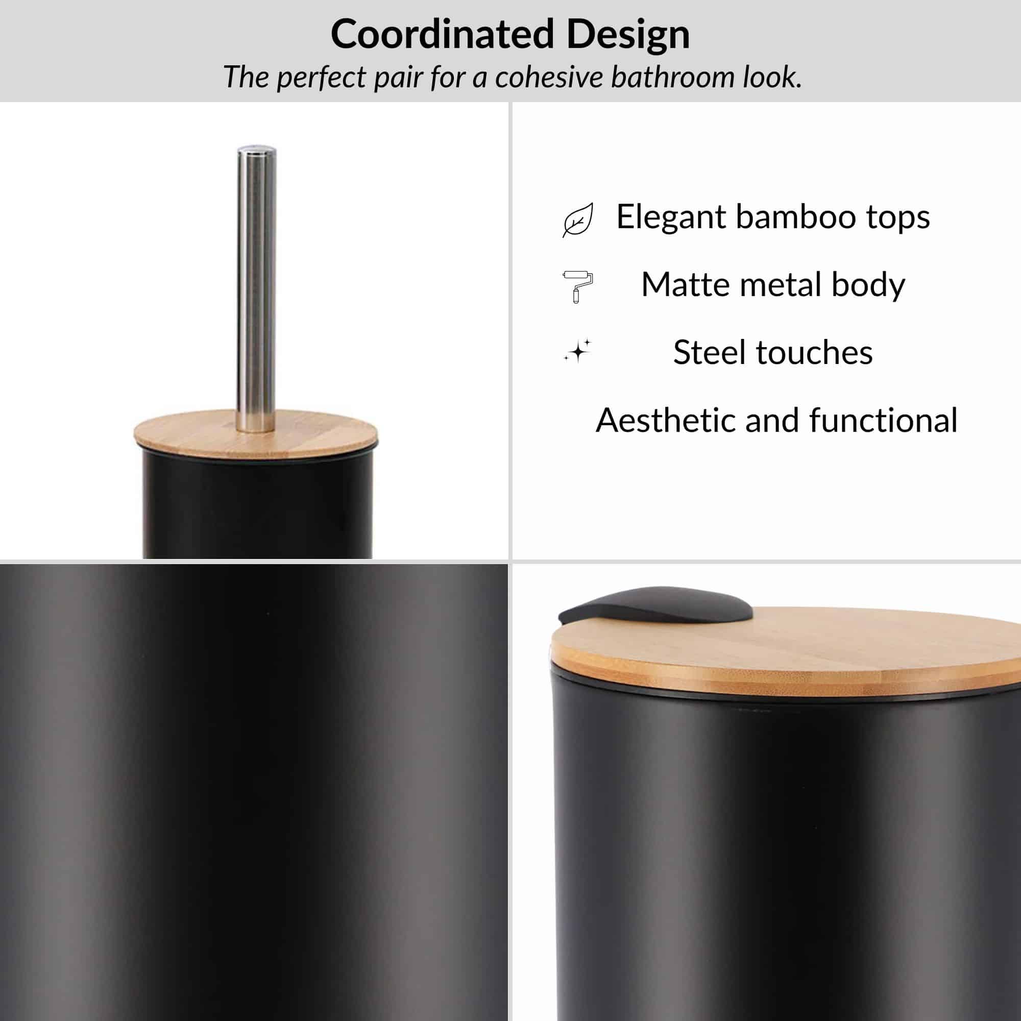 evideco-set-salle-de-bain-noir-bambou-poubelle-brosse-wc image 4