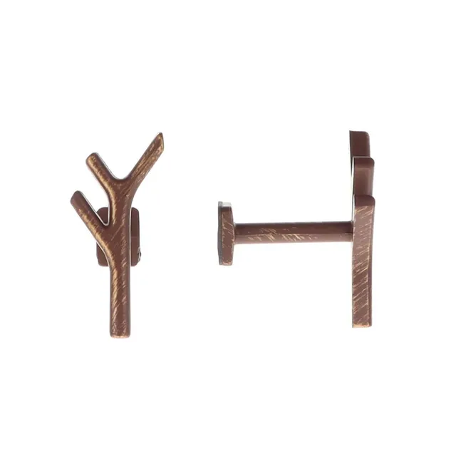 evideco-lot-2-crochets-embrasses-rideaux-branche-rouille-dor image 1