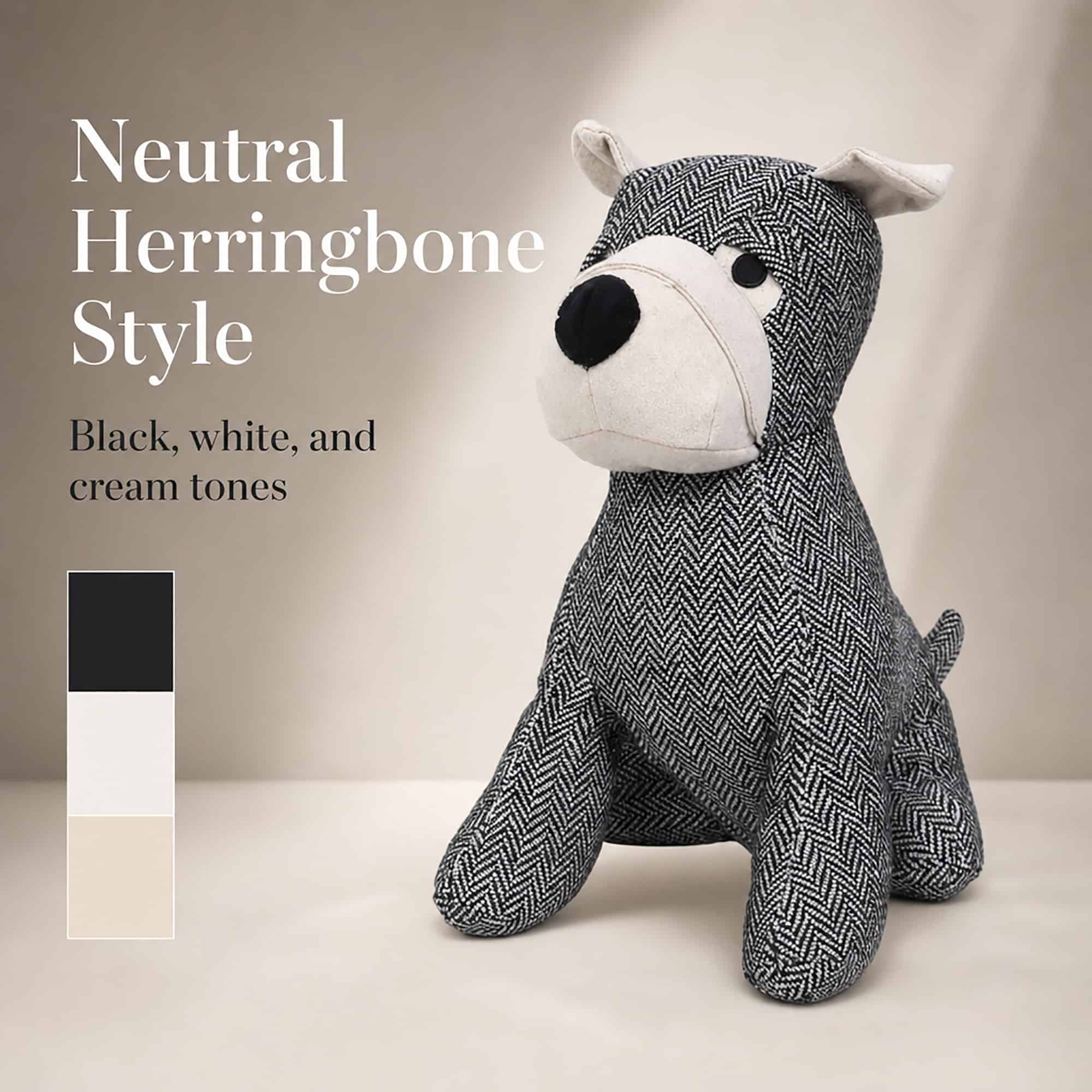 evideco-cale-porte-chien-noir-blanc-tissu-1-kg image 6