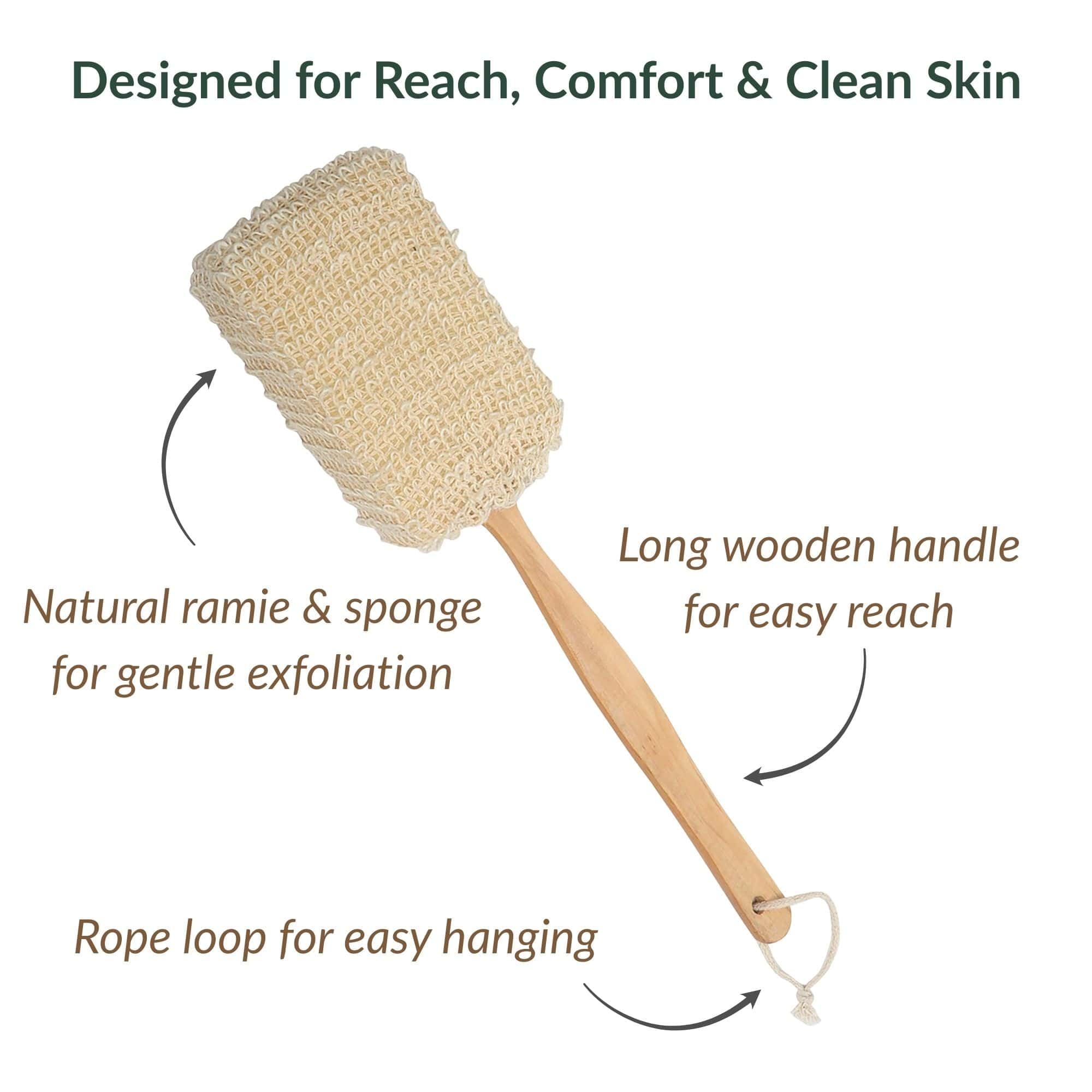 evideco-spa-wellness-eponge-douche-ramie-manche-bois-exfoliante image 8