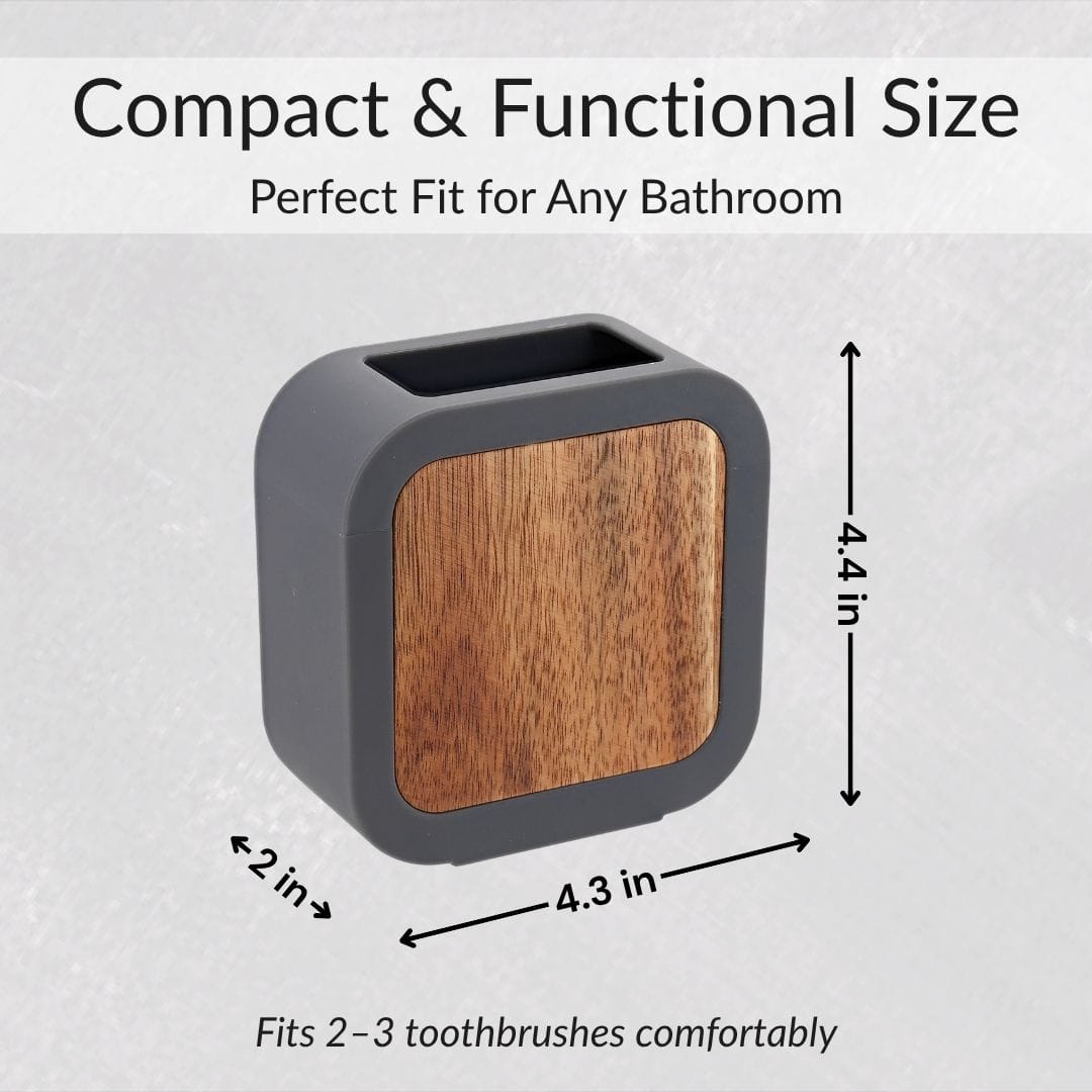 evideco-bathroom-accessories-porte-brosse-dents-gris-acacia image 5