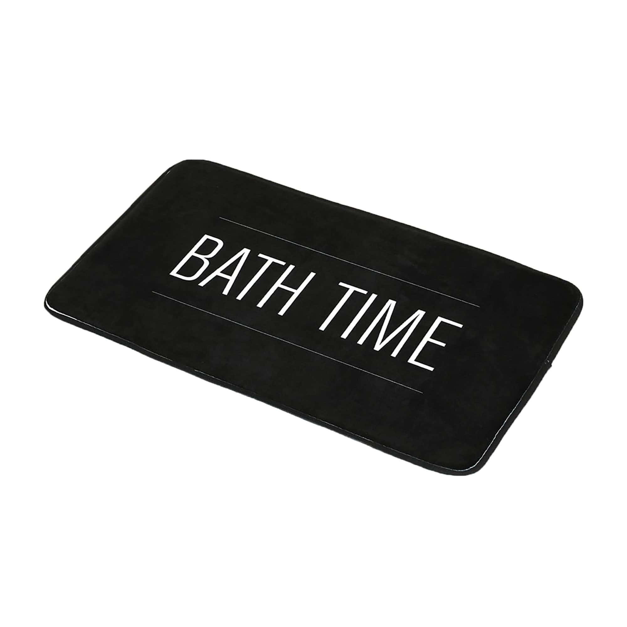 evideco-tapis-de-bain-microfibre-noir-bath-time-76x46-cm image 7
