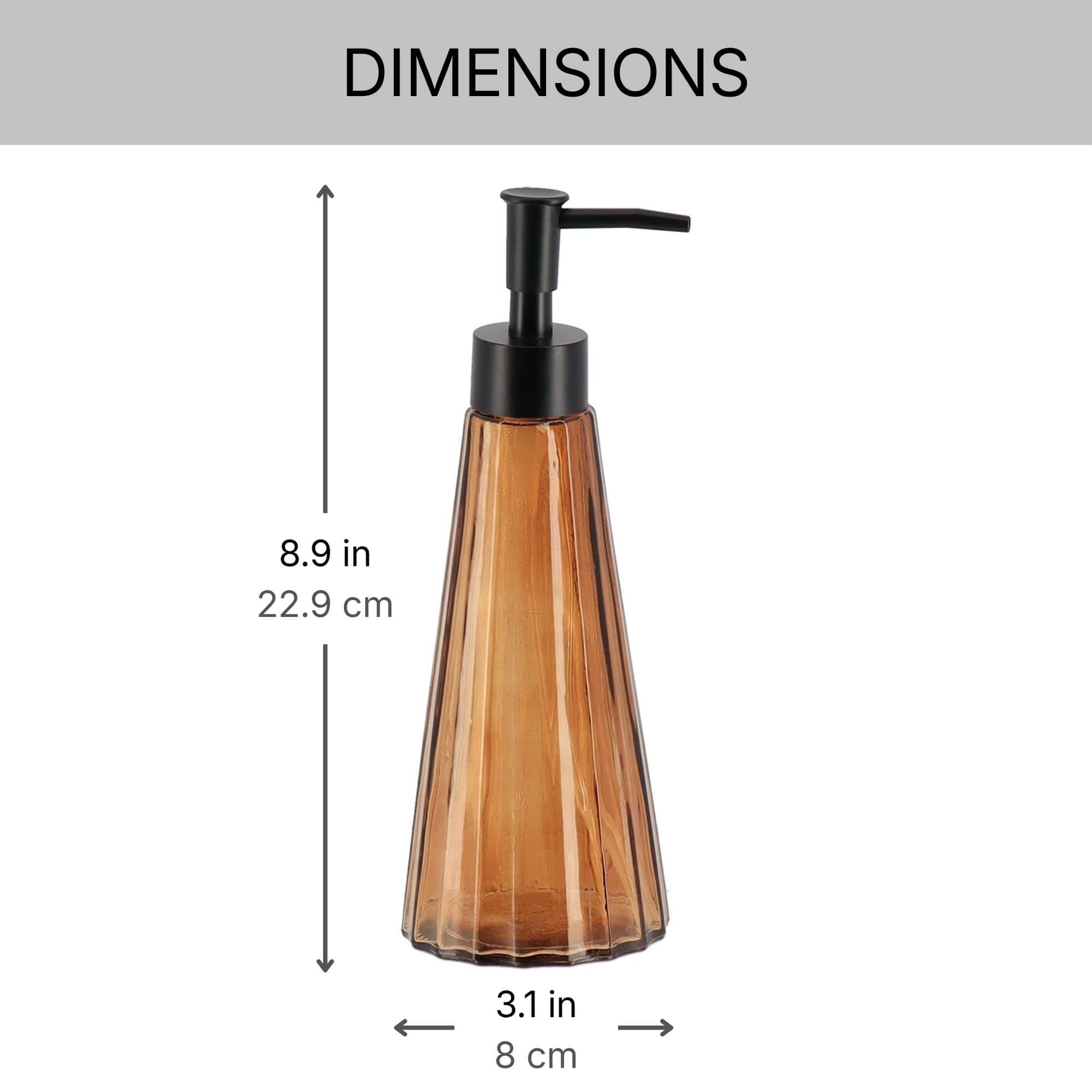 evideco-calix-distributeur-savon-verre-ambr-300-ml-pompe image 6