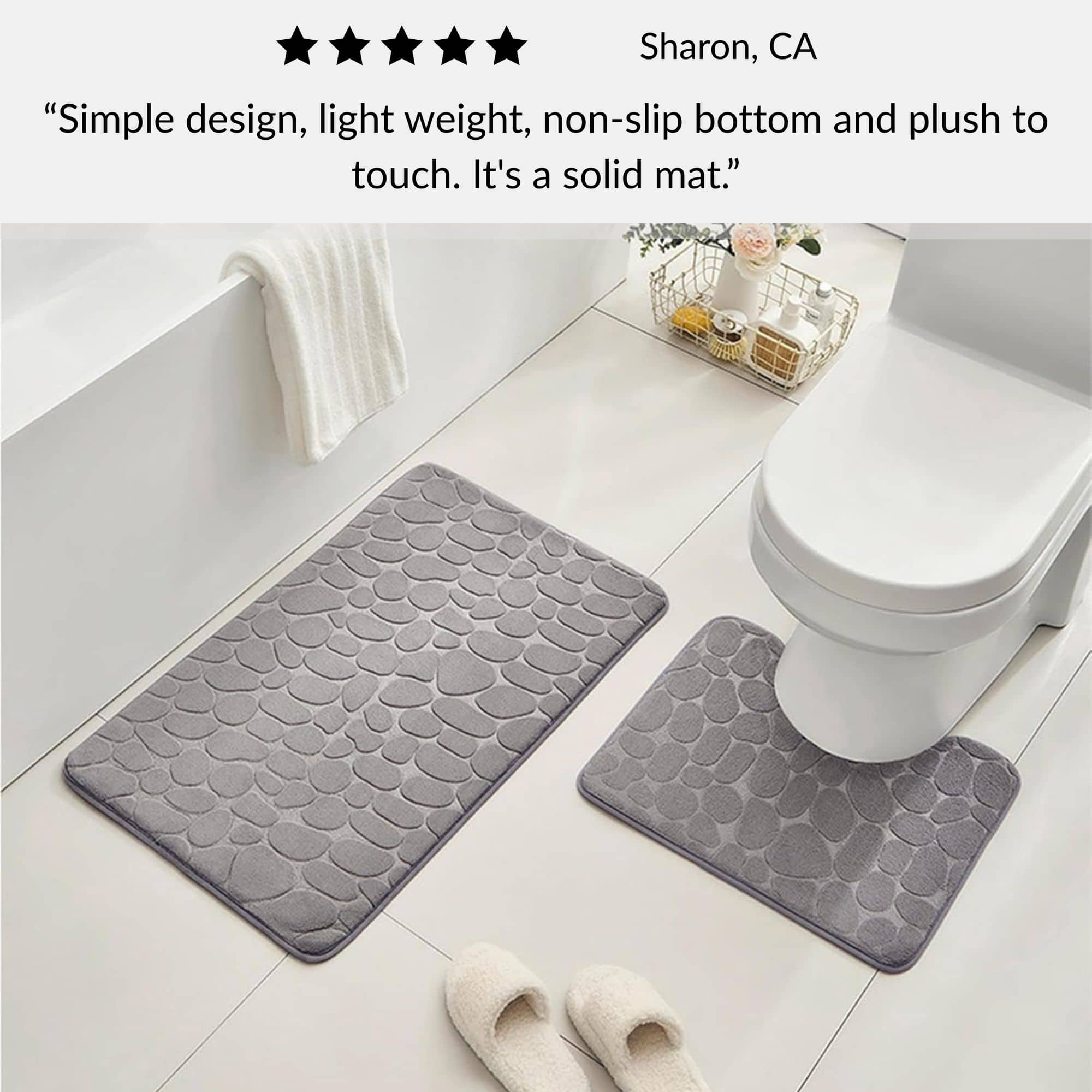 evideco-tapis-contour-wc-m-moire-gris-clair-galets-18x20 image 8