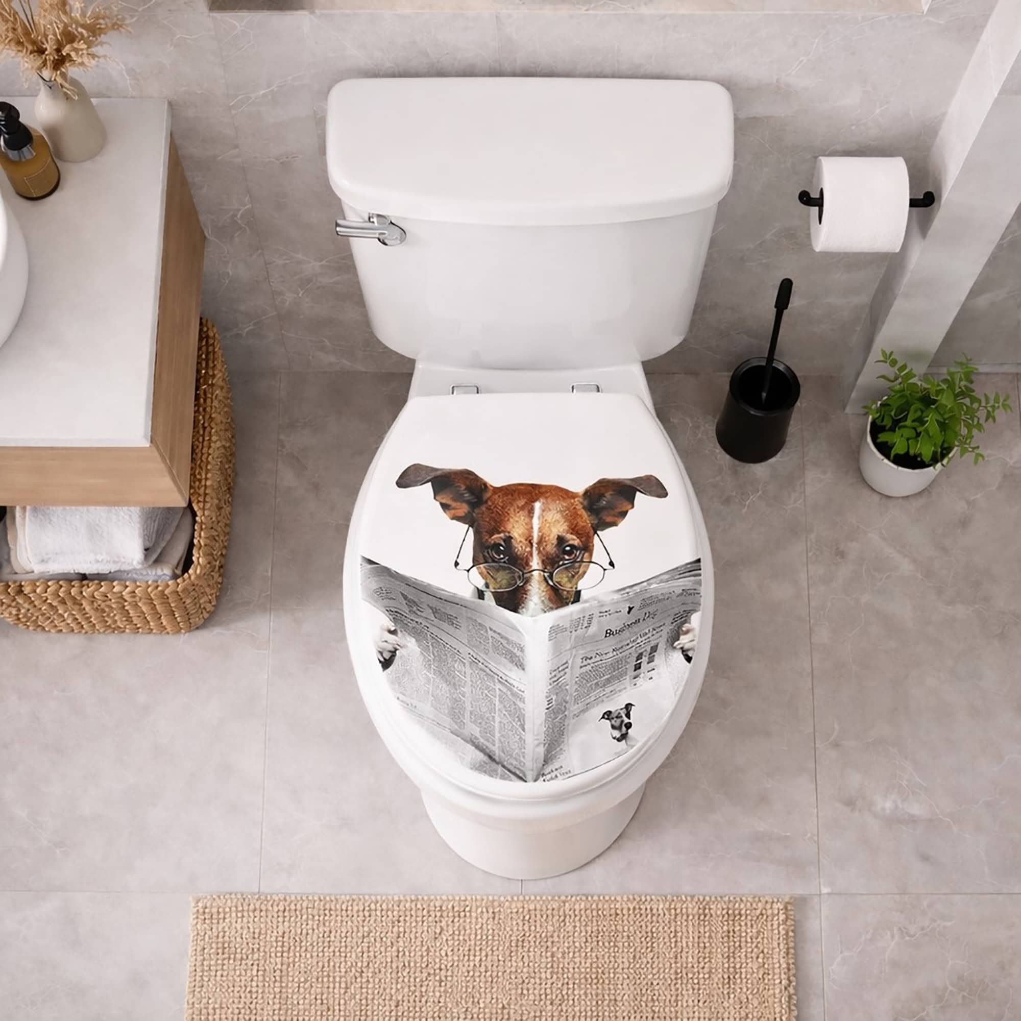 evideco-abattant-wc-allong-bois-motif-chien-jack-russell image 1
