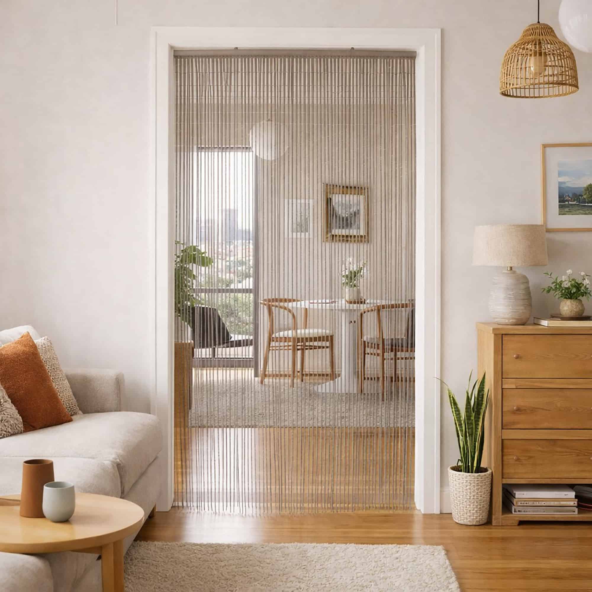 evideco-home-accessories-rideau-porte-bambou-65-fils-taupe image 4