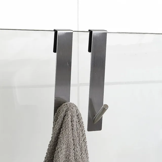 evideco-crochets-douche-chrome-x2-porte-verre-sans-per-age image 1