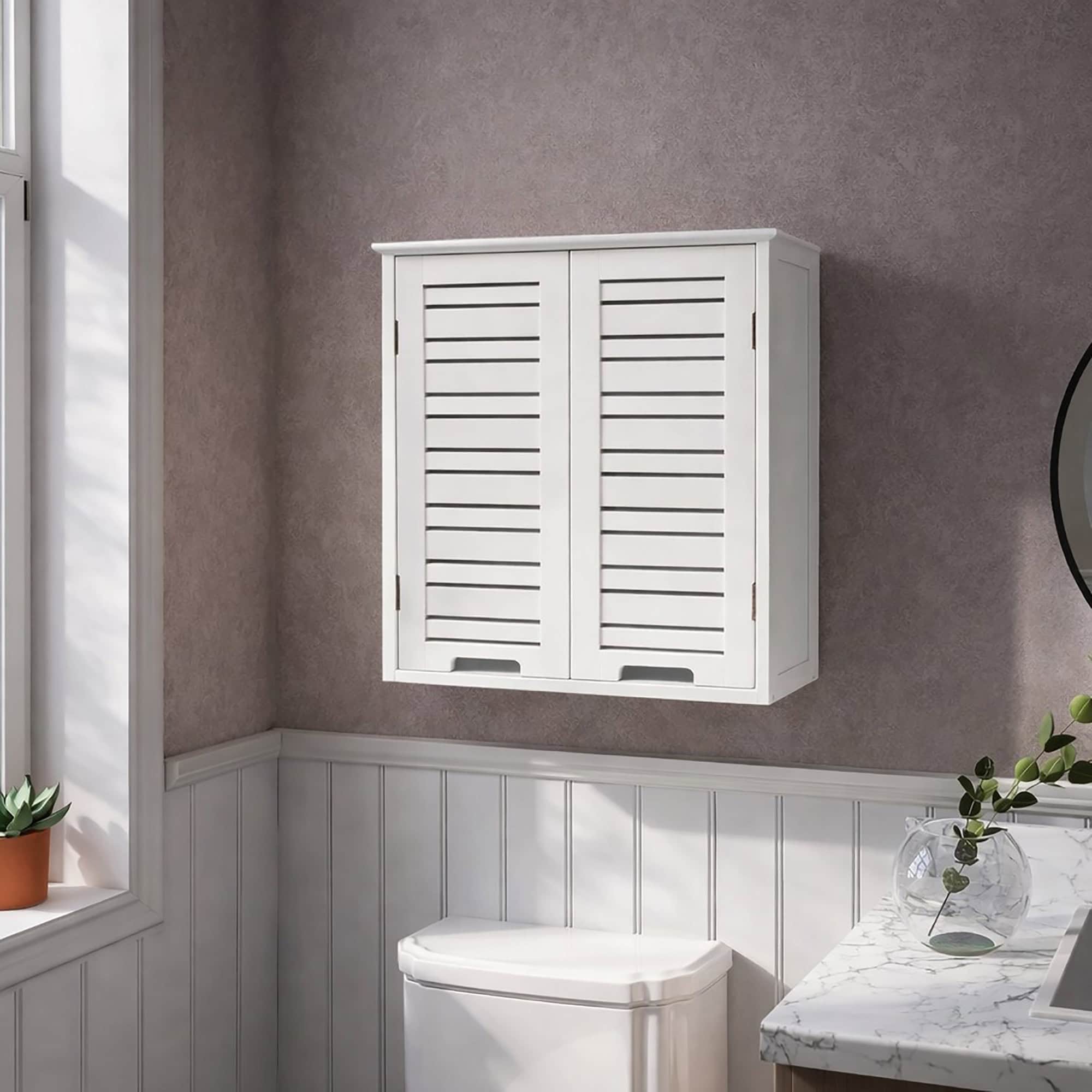 evideco-miami-armoire-murale-blanche-double-porte image 1
