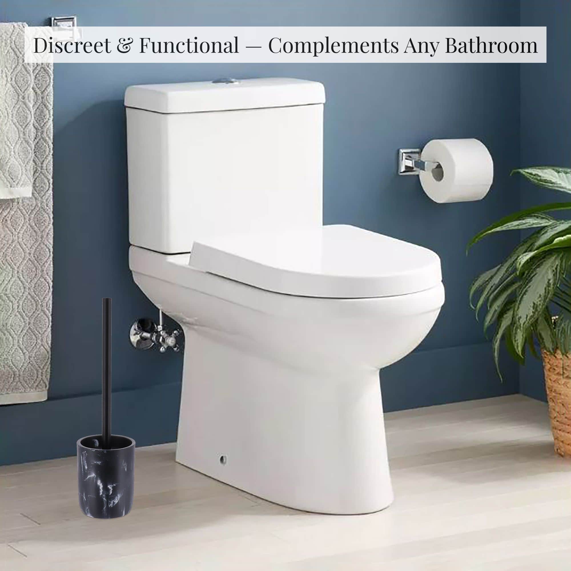 evideco-bathroom-accessories-set-salle-de-bain-marbre-noir-4-pi-ces image 2