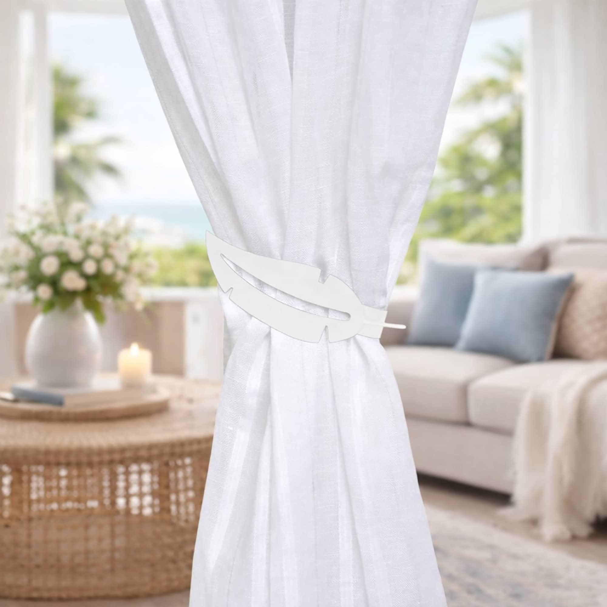 evideco-home-accessories-plume-embrasse-rideau-blanc-lot-2-magn-tique image 7