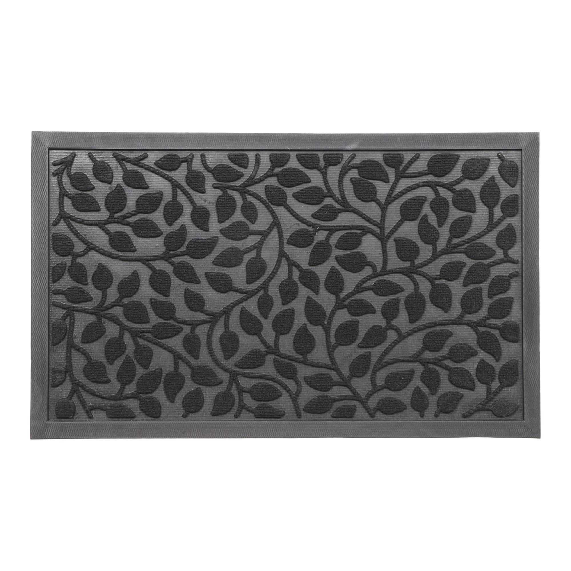 evideco-home-accessories-paillasson-noir-feuille-caoutchouc-76x46-cm image 8