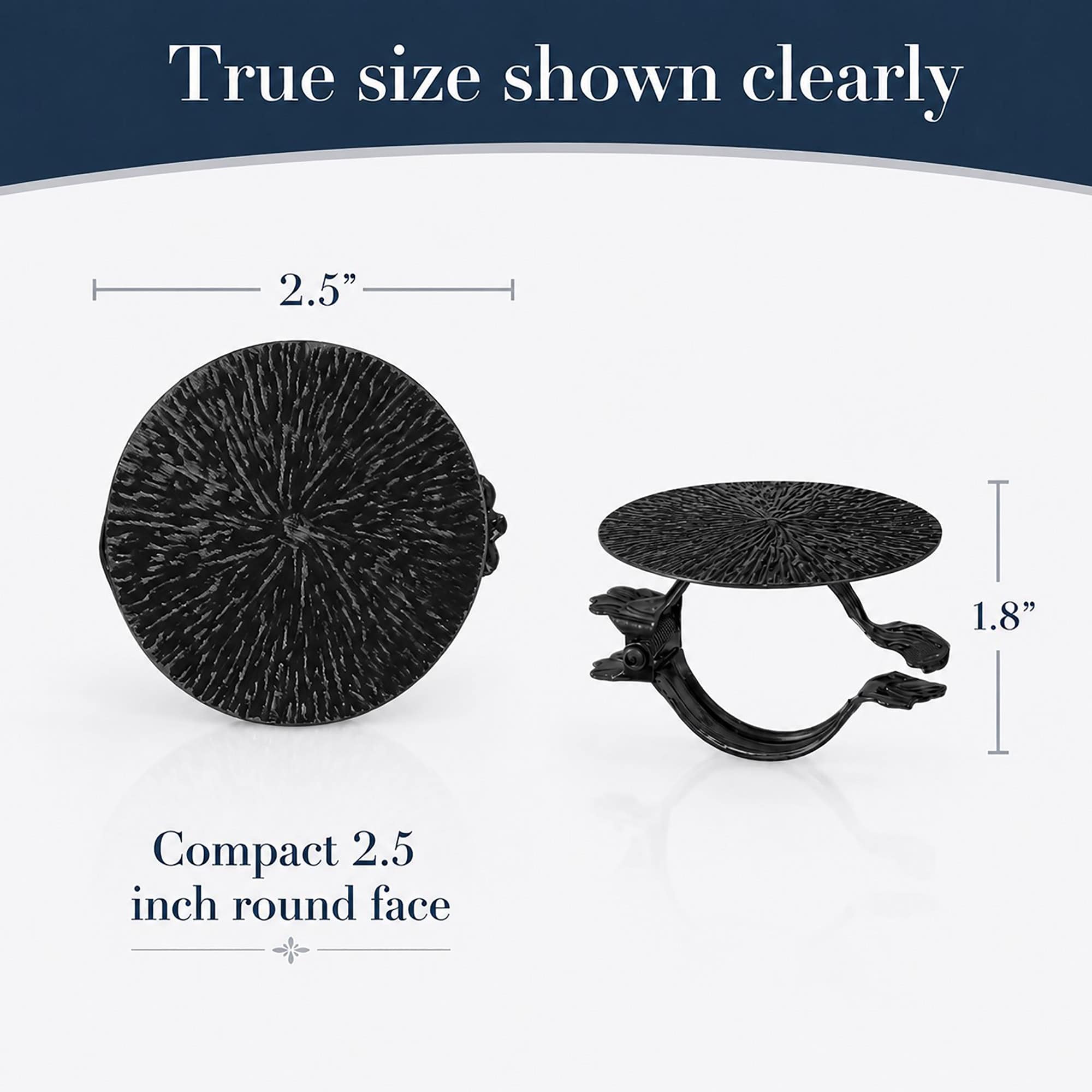 evideco-home-accessories-embrasse-rideau-m-tal-lot-de-2-noir-argent image 6