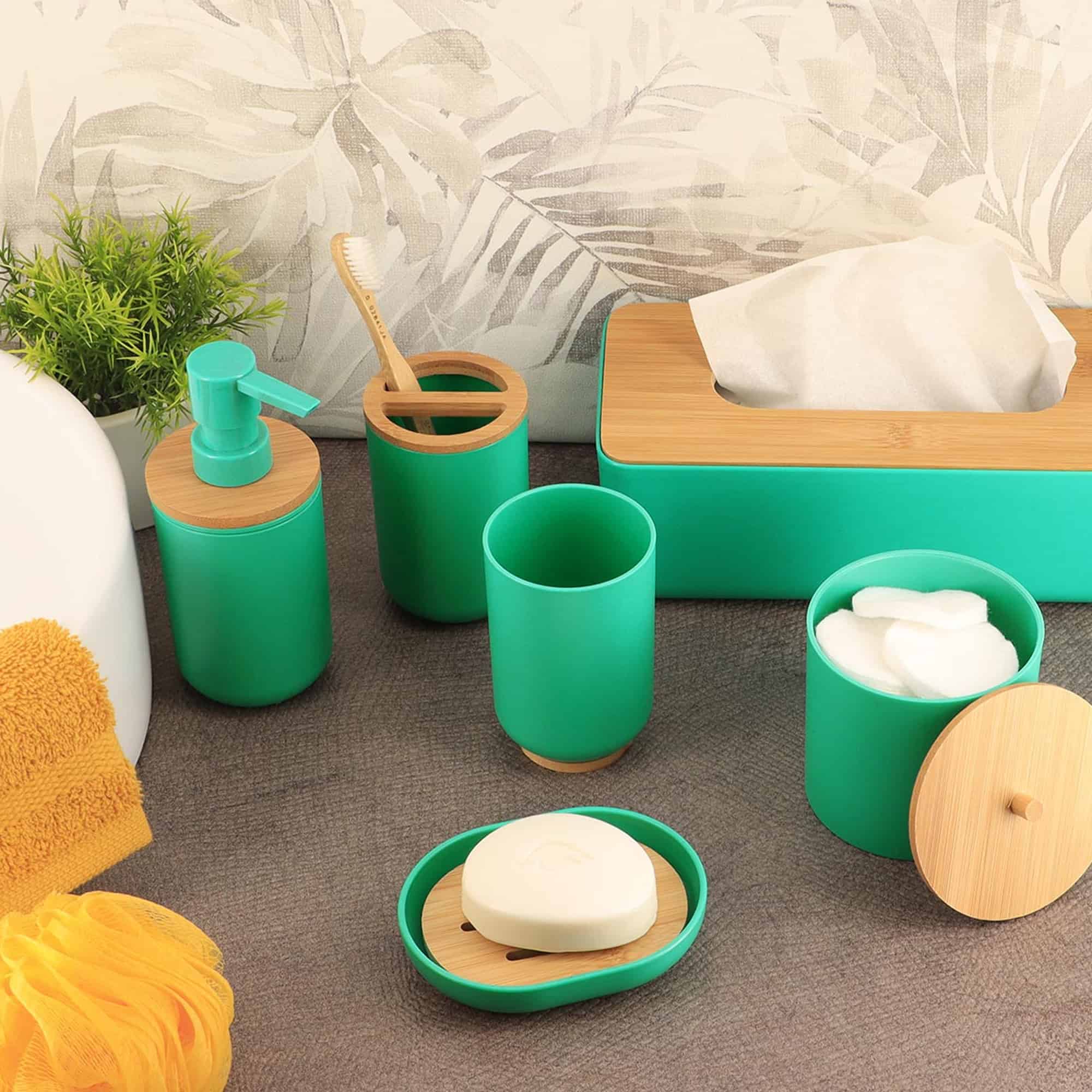 evideco-padang-distributeur-savon-vert-bambou-300-ml image 6
