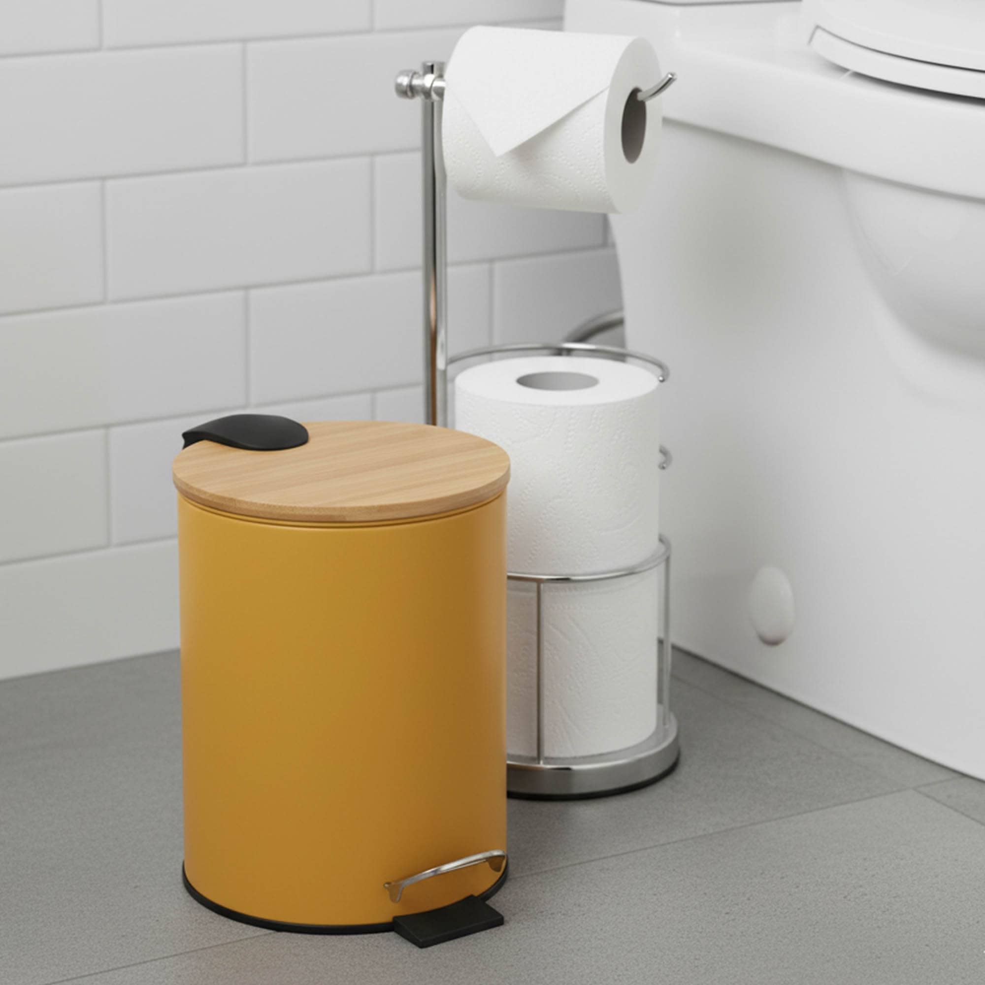 evideco-poubelle-jaune-moutarde-2-5-l-bambou-p-dale image 1