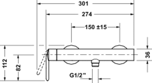 duravit-balcoon-mitigeur-douche-apparent-chrom-1-sortie image 7