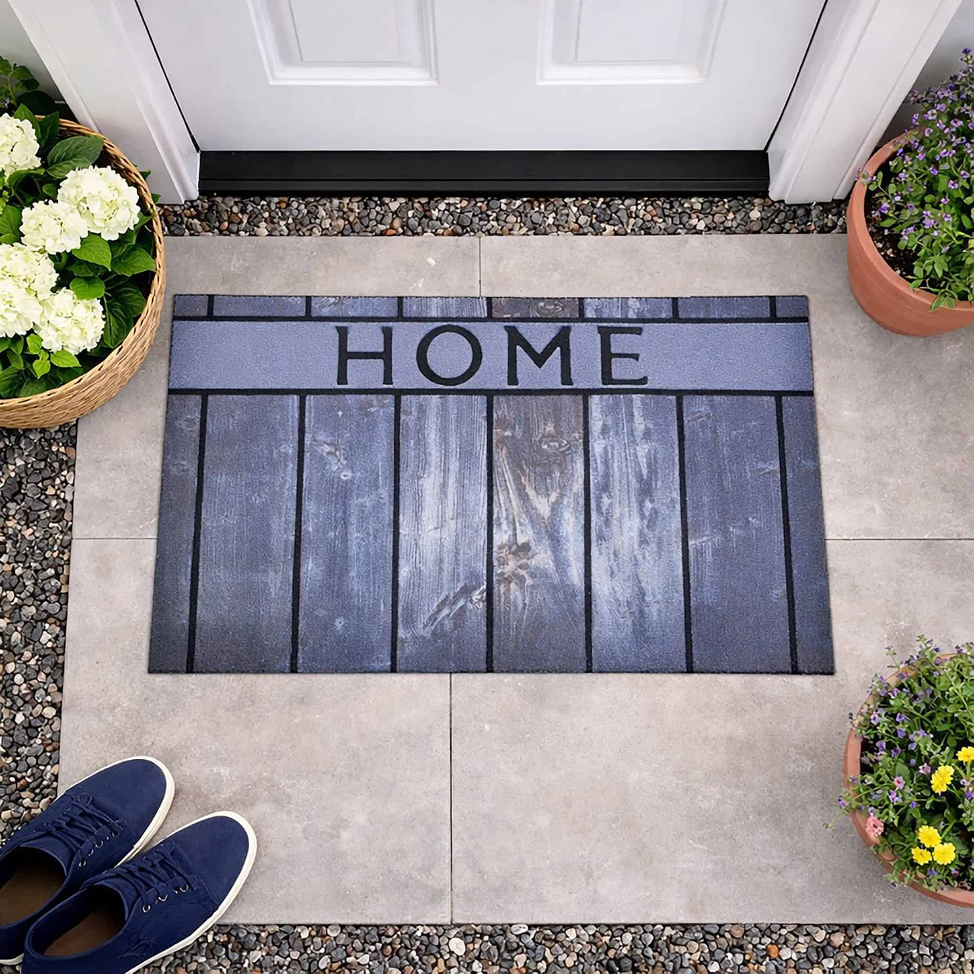 evideco-home-accessories-paillasson-home-bois-caoutchouc-gris-76x46-cm image 1