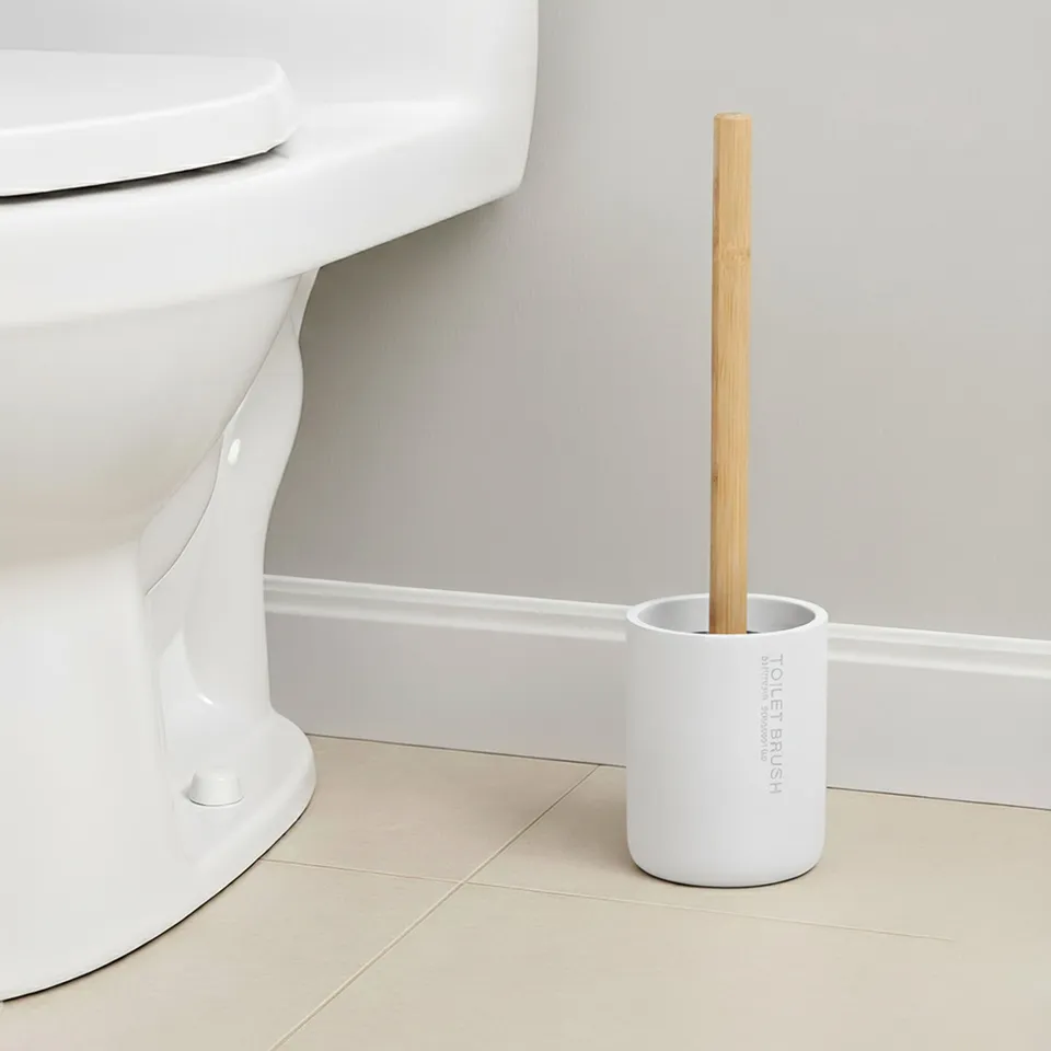 evideco-toilet-seats-brosse-wc-blanc-mat-bambou-avec-support image 1