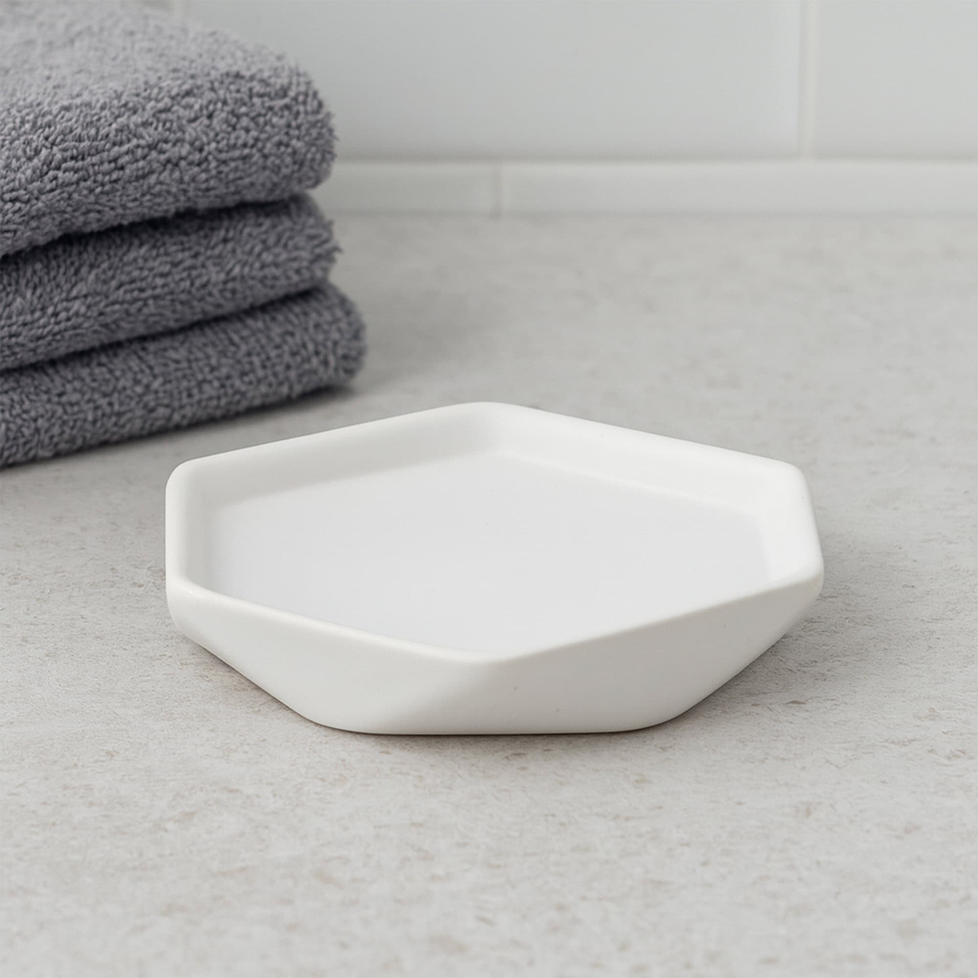 evideco-porte-savon-diamond-blanc-gr-s-pour-salle-de-bain image 2