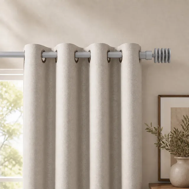 evideco-tringle-rideau-extensible-grise-127-208-cm image 1