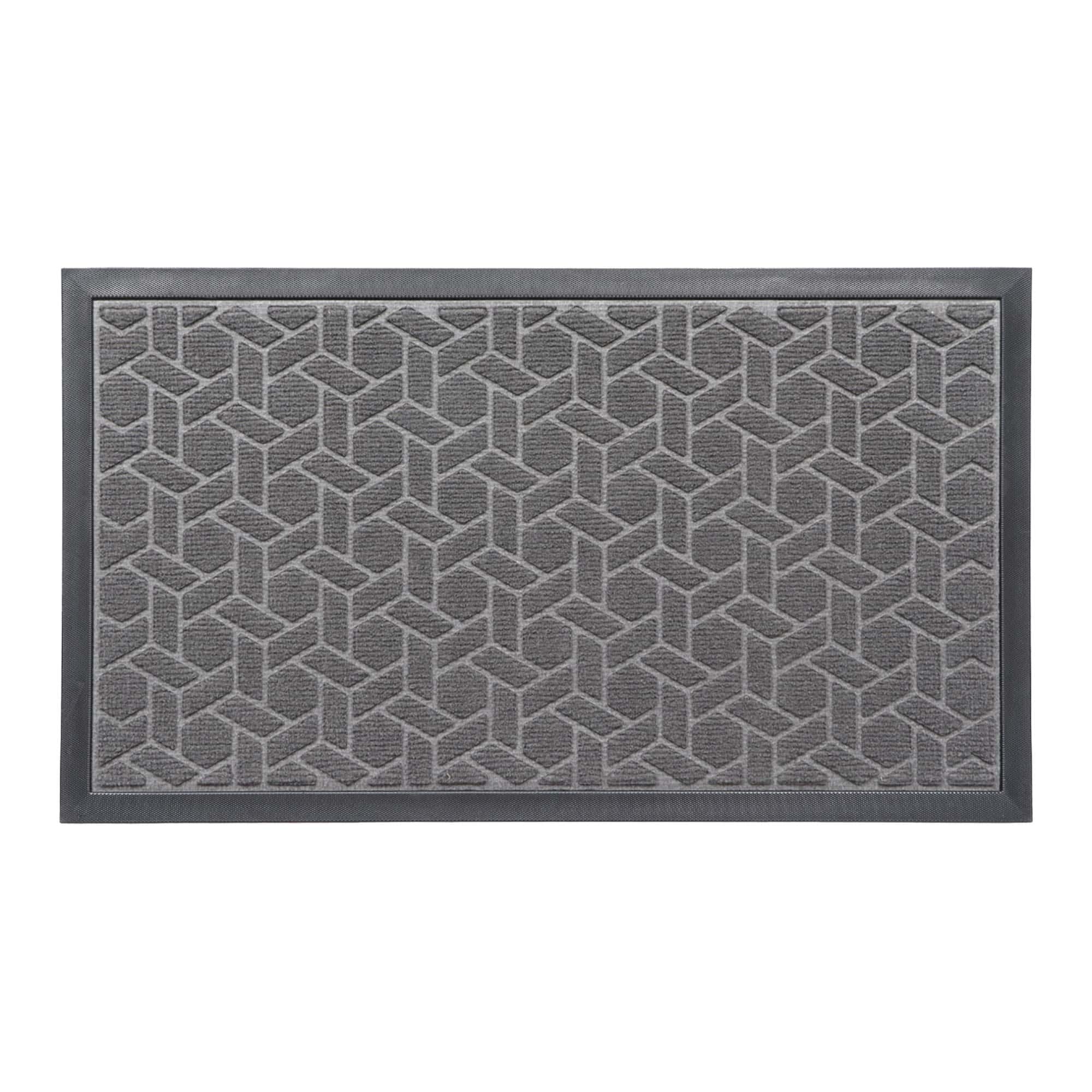 evideco-home-accessories-paillasson-gris-g-om-trique-caoutchouc image 8
