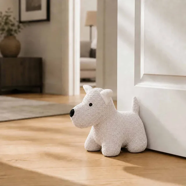 evideco-home-accessories-cale-porte-chien-cr-me-boucl-lest-e image 1