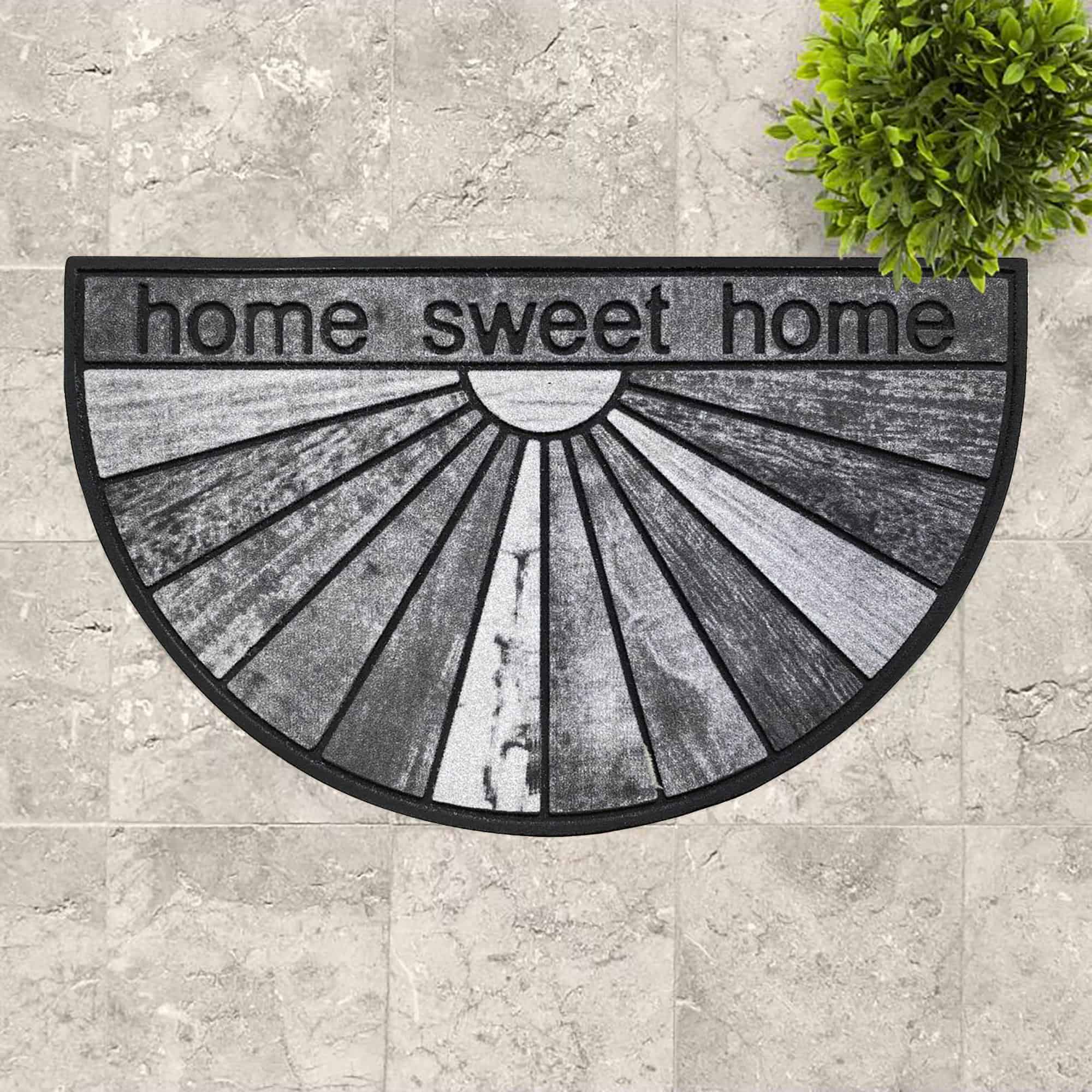 evideco-home-sweet-home-paillasson-demi-lune-gris-caoutchouc-76cm image 5
