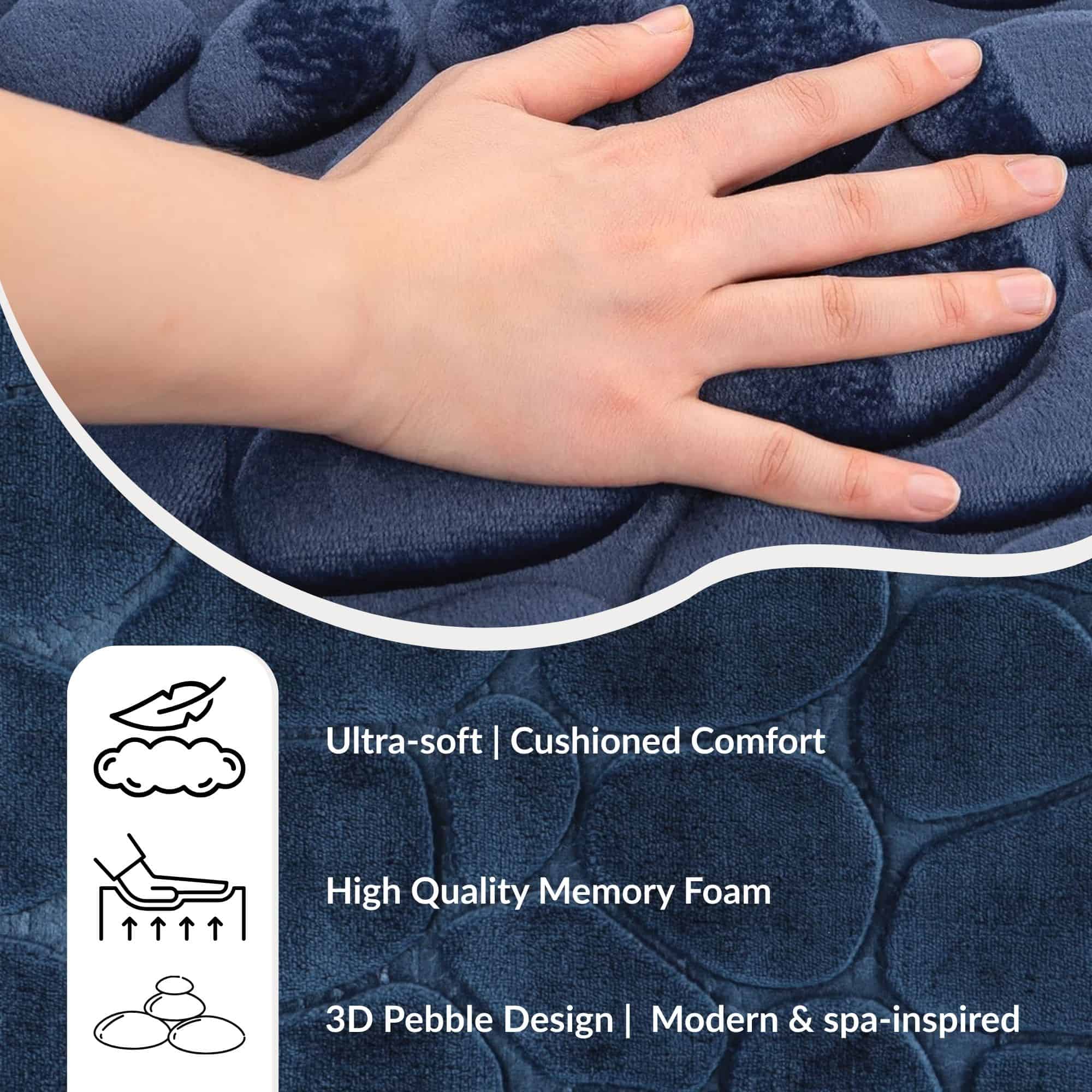 evideco-bathroom-mats-tapis-wc-contour-18x20-bleu-marine-m-moire-de-forme image 6