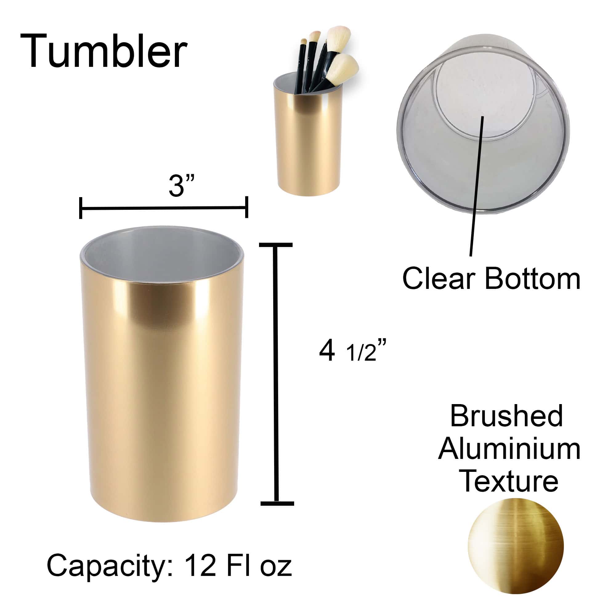 evideco-golden-gobelet-salle-de-bain-dor-porte-brosse image 4