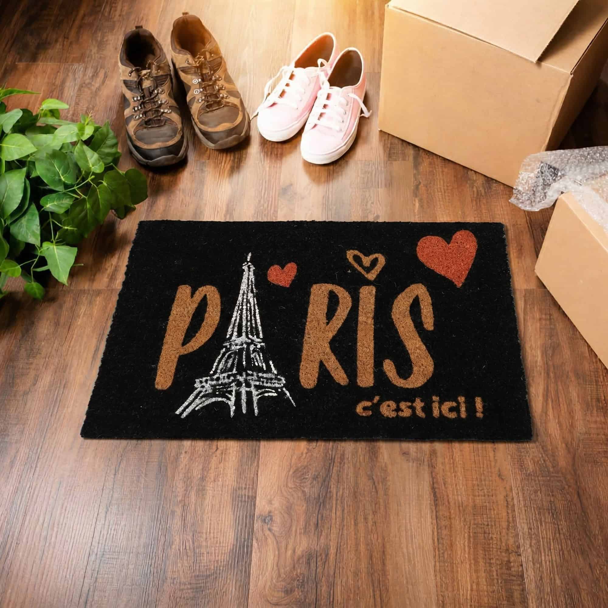 evideco-paris-c-est-ici-paillasson-coco-noir-61x41-cm image 6