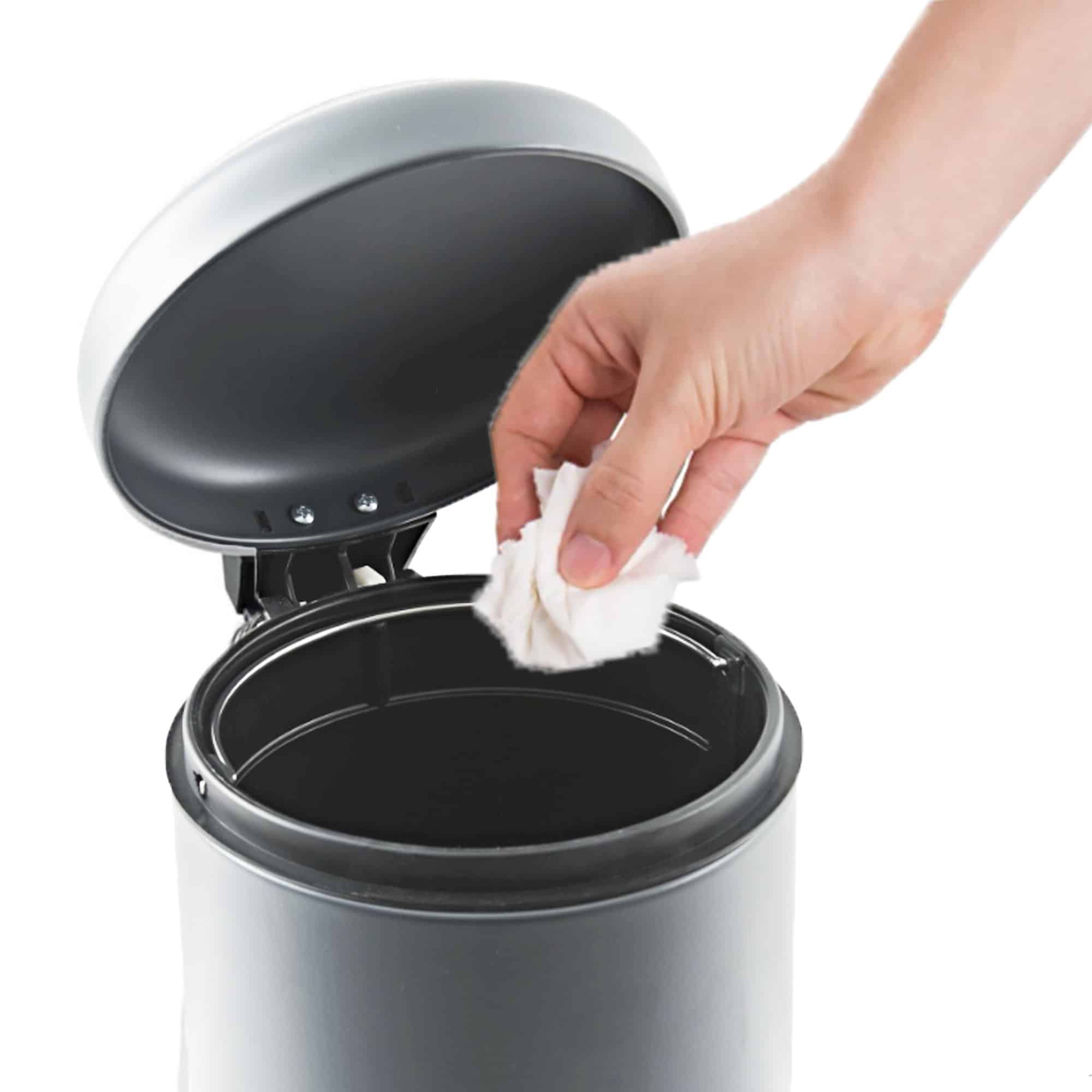 evideco-poubelle-salle-de-bain-3l-acier-couvercle-soft-close image 5