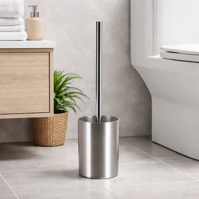 evideco-noumea-brosse-wc-avec-support-alu-argent-brosse image 1