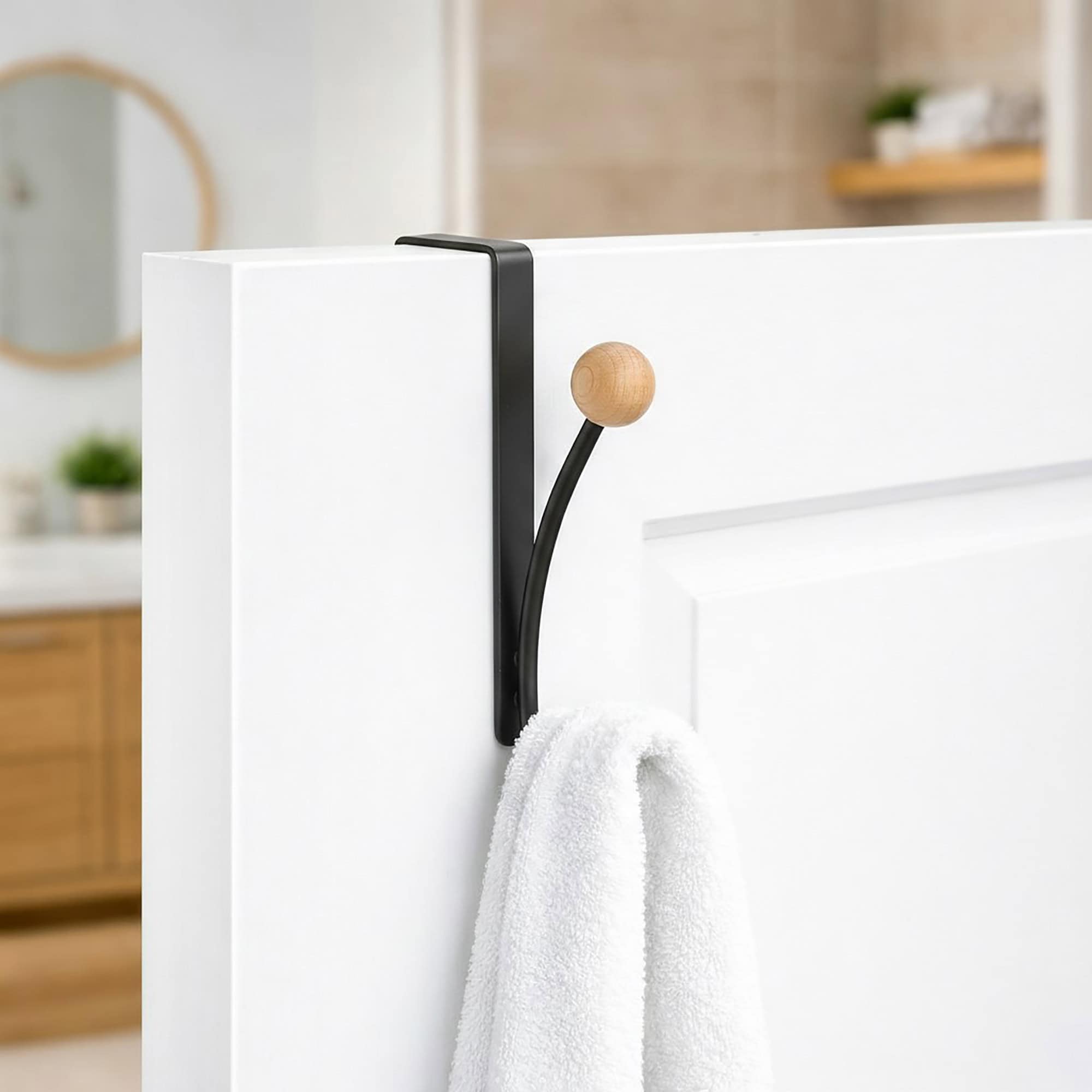 evideco-bathroom-storage-pat-re-de-porte-double-noire-bois image 2