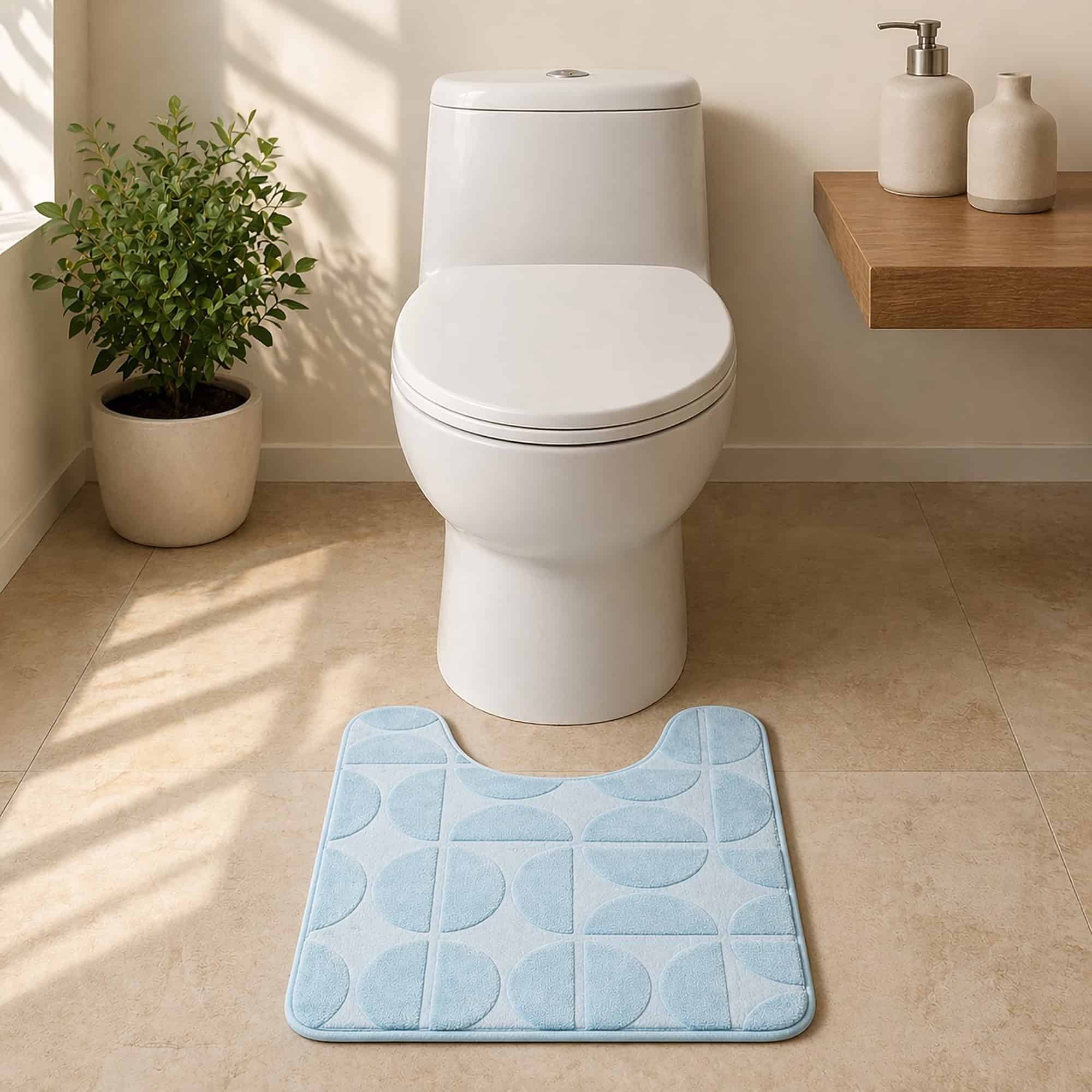 evideco-demi-lune-tapis-wc-contour-mousse-bleu-clair-50x45 image 3