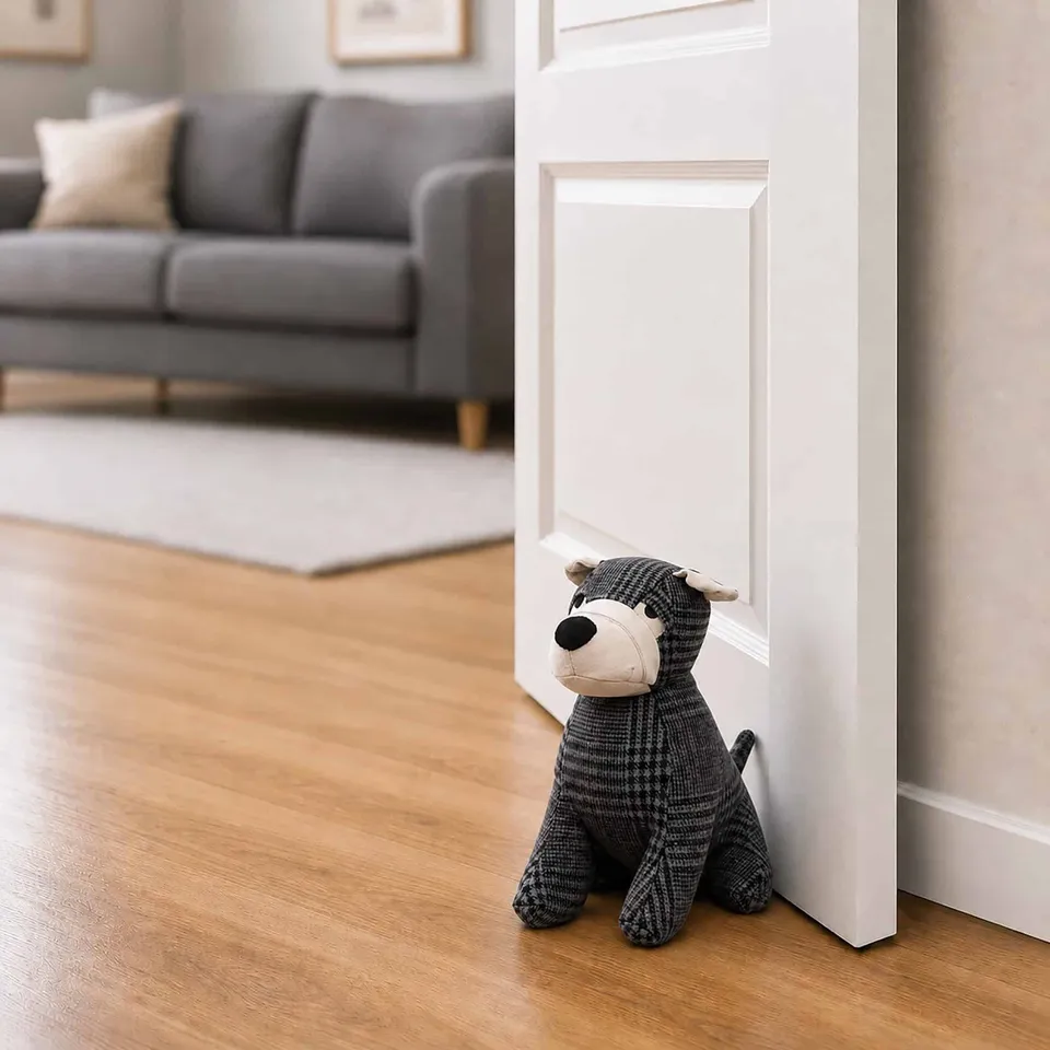evideco-home-accessories-cale-porte-chien-gris-tartan-1-kg image 1