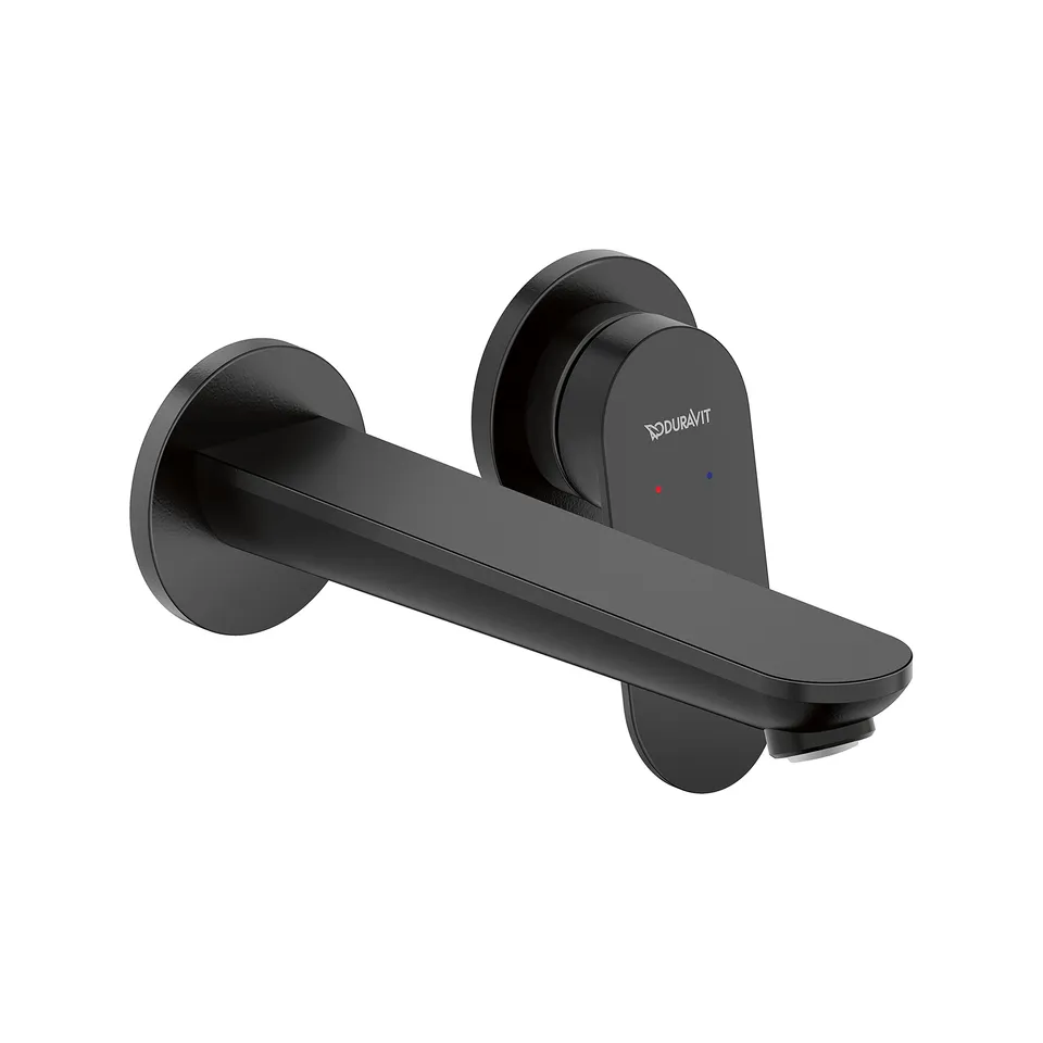 duravit-wave-wa1070004046-mitigeur-lavabo-mural-noir-mat image 1